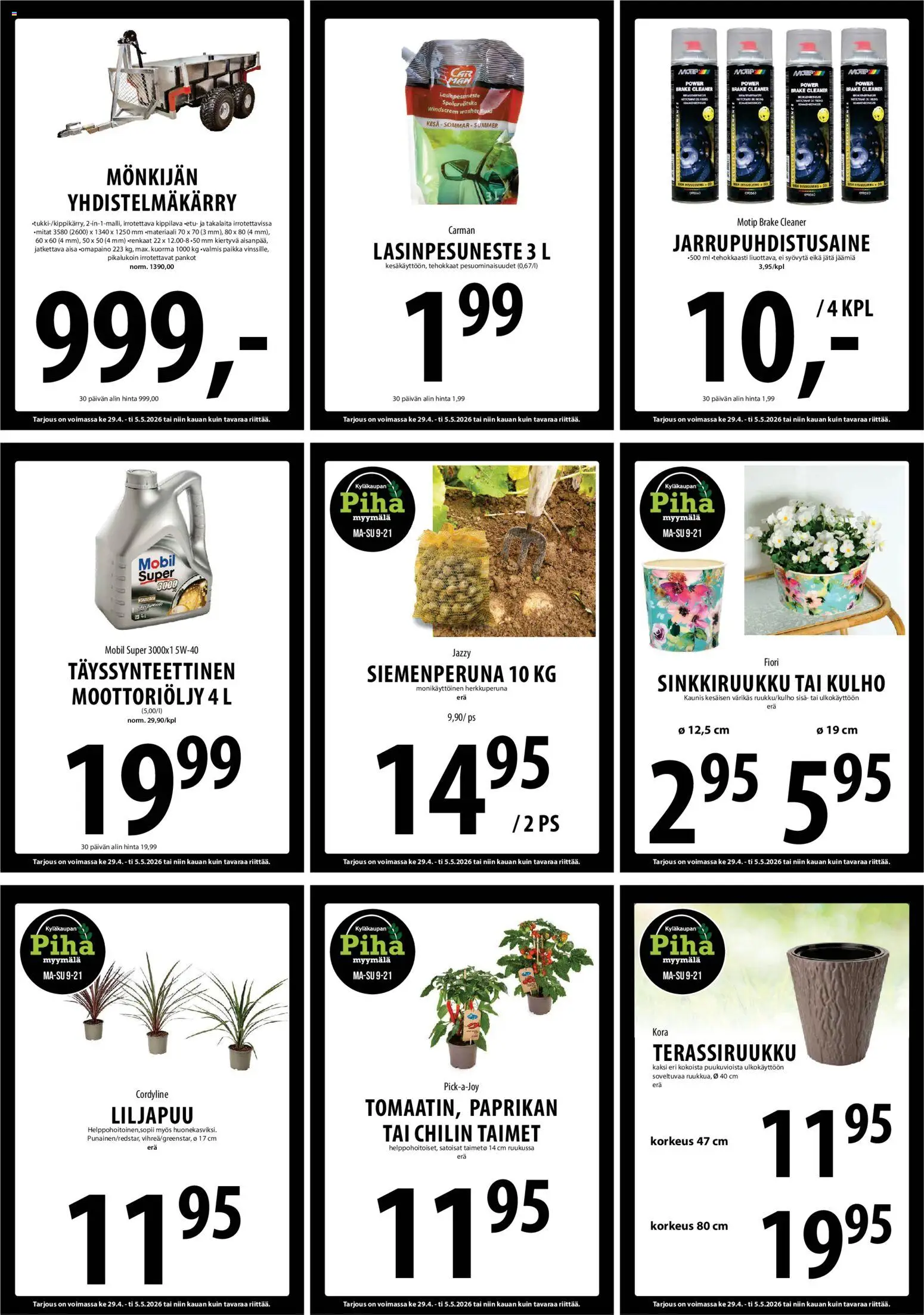 Tuuri tarjoukset – voimassa 29.04.2026 alkaen | Sivu: 25 | Tuotteet: Moottoriöljy, Lasinpesuneste