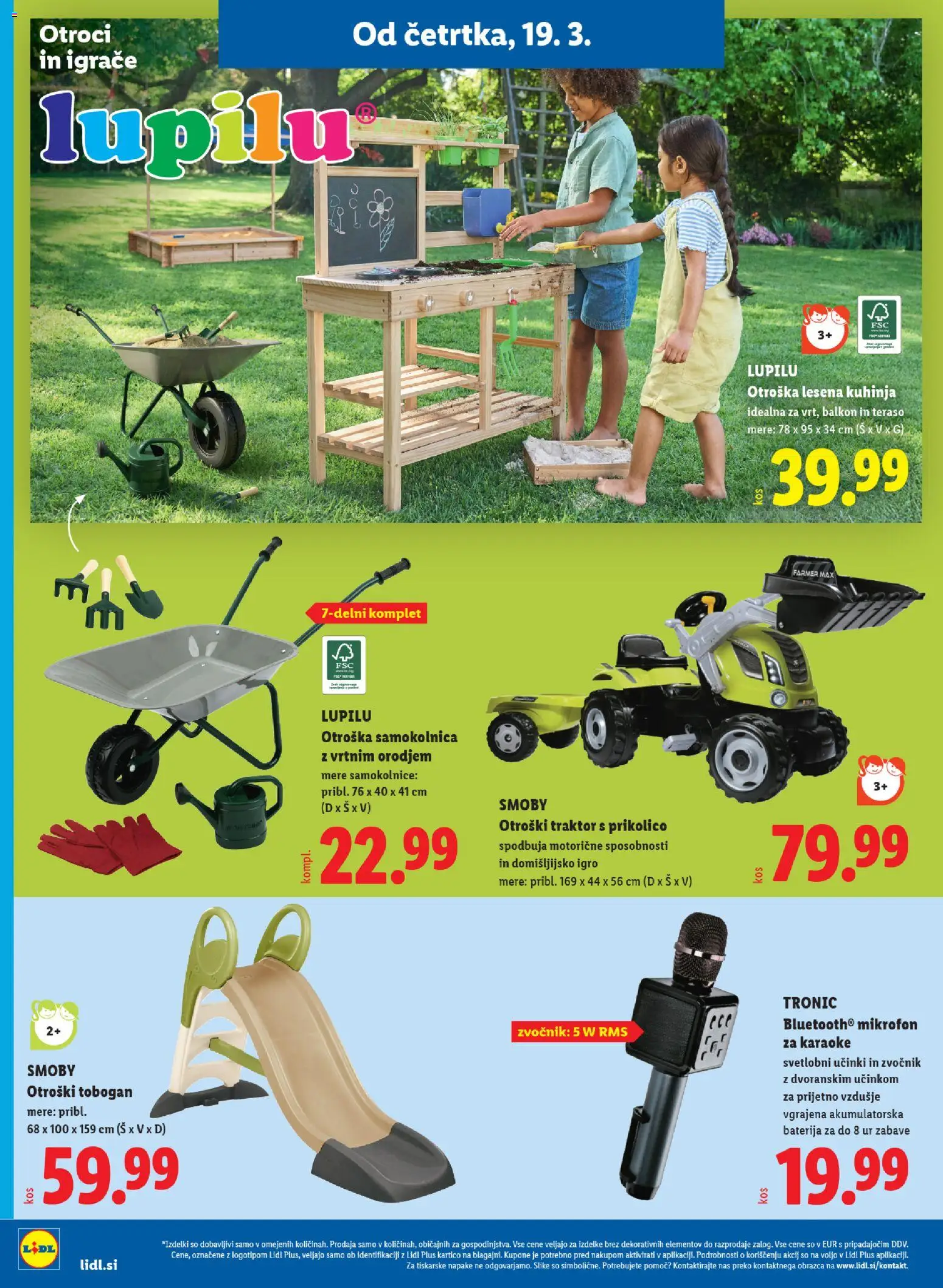 Novi Lidl katalog ponudbe – veljaven od 19.03.2026 | Stran: 26 | Izdelki: Baterija, Mikrofon, Samokolnica, Karaoke