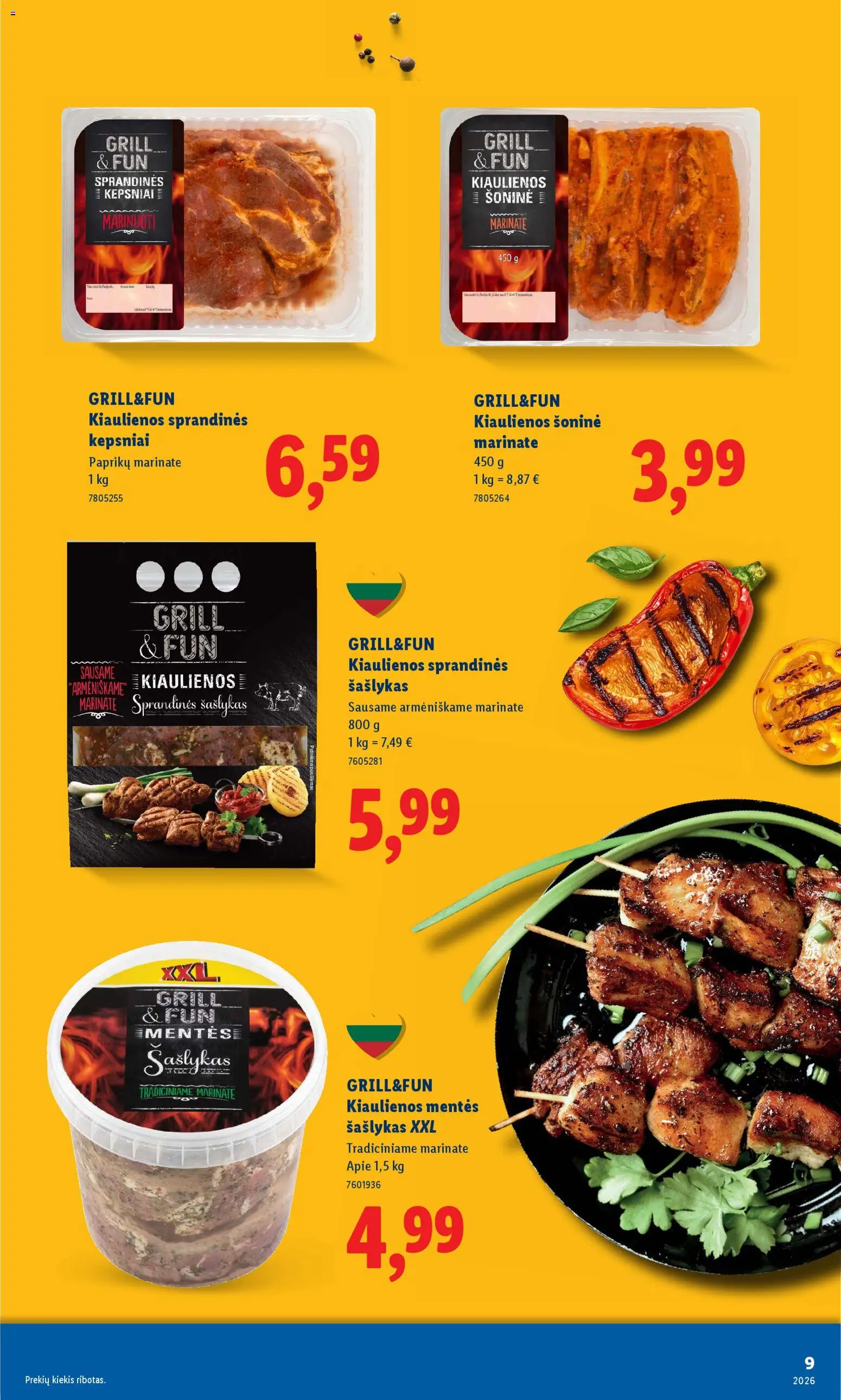 LIDL akcijos nuo 06.04.2026 | Puslapis: 9 | Prekių: Kiaulienos