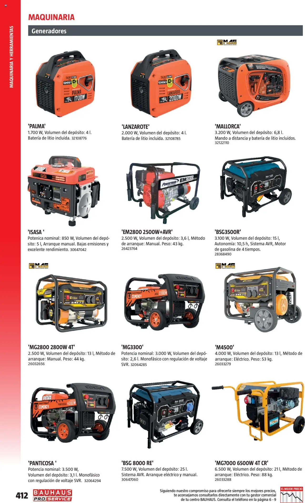 Bauhaus - ProService  │ válido desde el 24.02.2025 | Página: 412 | Productos: Té, Teléfono, Peso, Batería