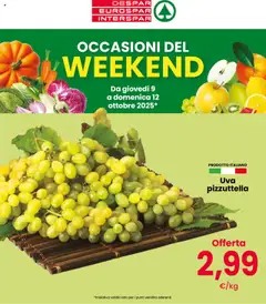 Anteprima del volantino Eurospar Weekend catalogo valido a partire dal 09.10.2025