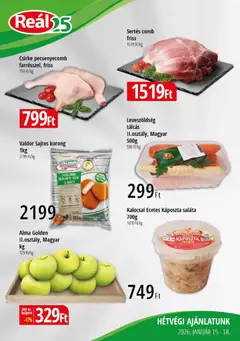 Reál Bevásárló hétvége - Kisalföld - amely érvényes a következő dátumtól: 15.01.2026