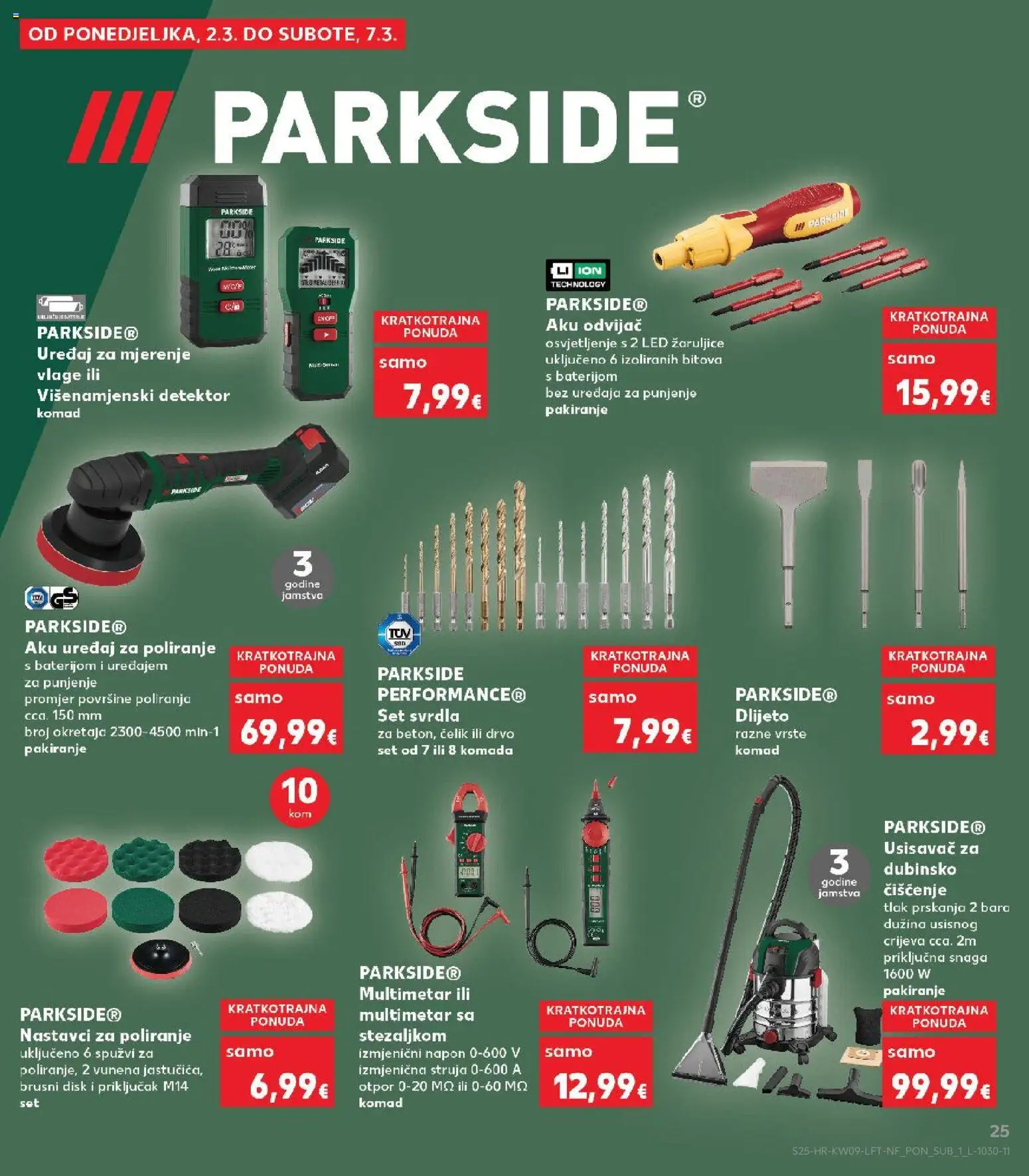 Kaufland katalog | vrijedi od 25.02.2026 | Stranica: 25 | Proizvodi: Aku odvijač, Disk, Odvijač, Parkside