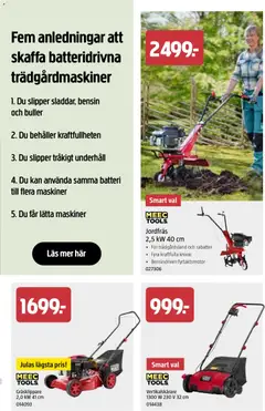 Jula erbjudanden - Förhandsvisning av reklamblad från butik Jula aktuell från 26.02.2026 | Sida: 17 | Produkter: Gräsklippare, Jordfräs, Batteri
