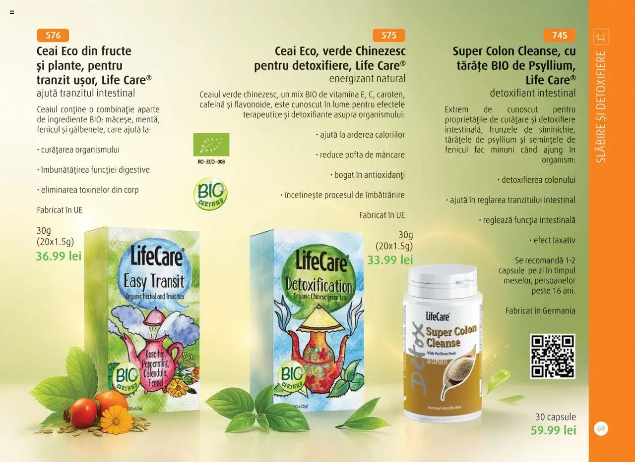 Noul catalog Life Care – valabil de la 01.10.2025 | Pagină: 71 | Produse: Şerit ödül, Pește, Ceai, Fructe