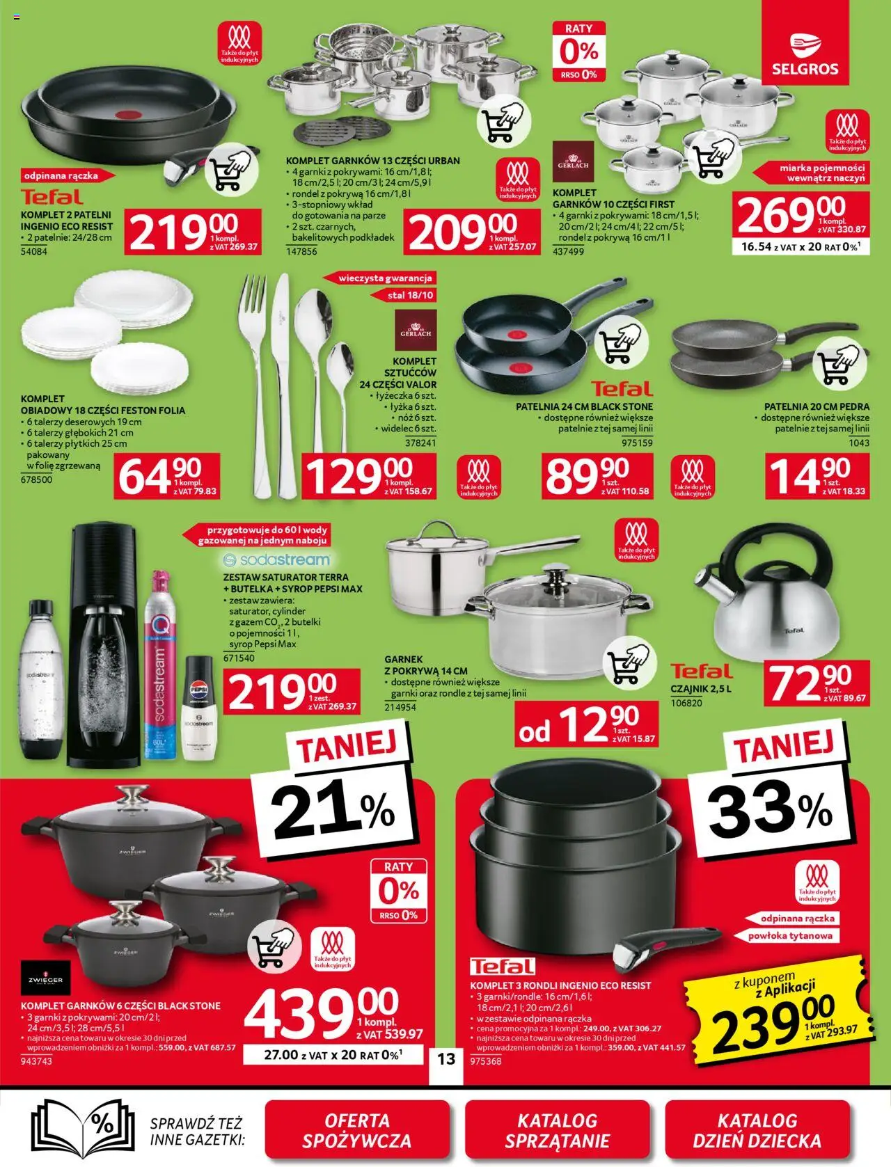 Selgros cash&carry Gazetka - Oferta przemysłowa od 22.05.2025 | Strona: 15 | Produkty: Syrop, Patelnie, Komplet garnków, Tefal