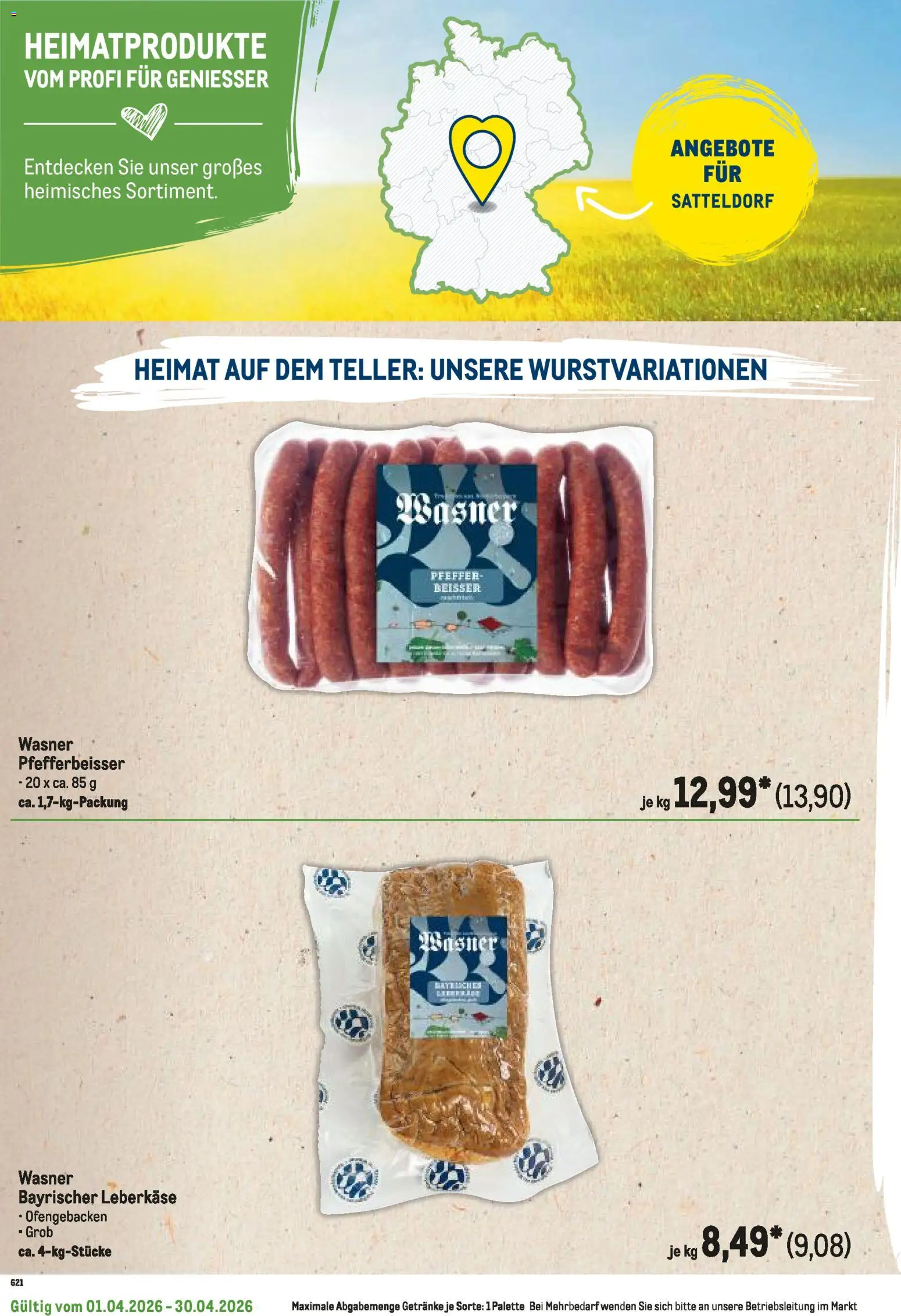 Metro Regionaler Flyer – gültig ab 01.04.2026 | Seite: 88 | Produkte: Pfeffer, Leberkase