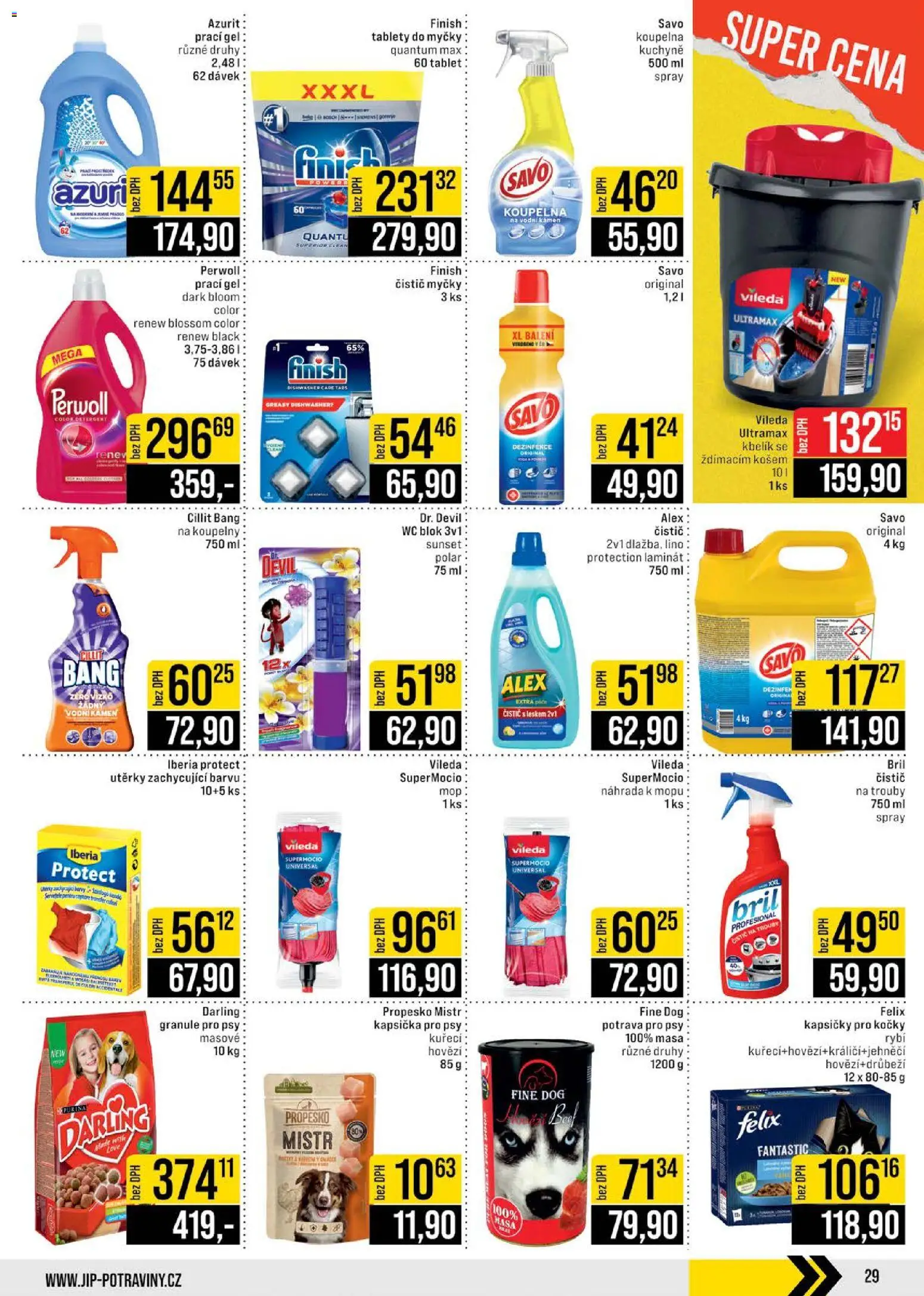 Jip leták - Cash & Carry od 12.11.2025 | Strana: 29 | Produkty: Utěrky, Kapsičky pro kočky, Savo prací gel, Wc