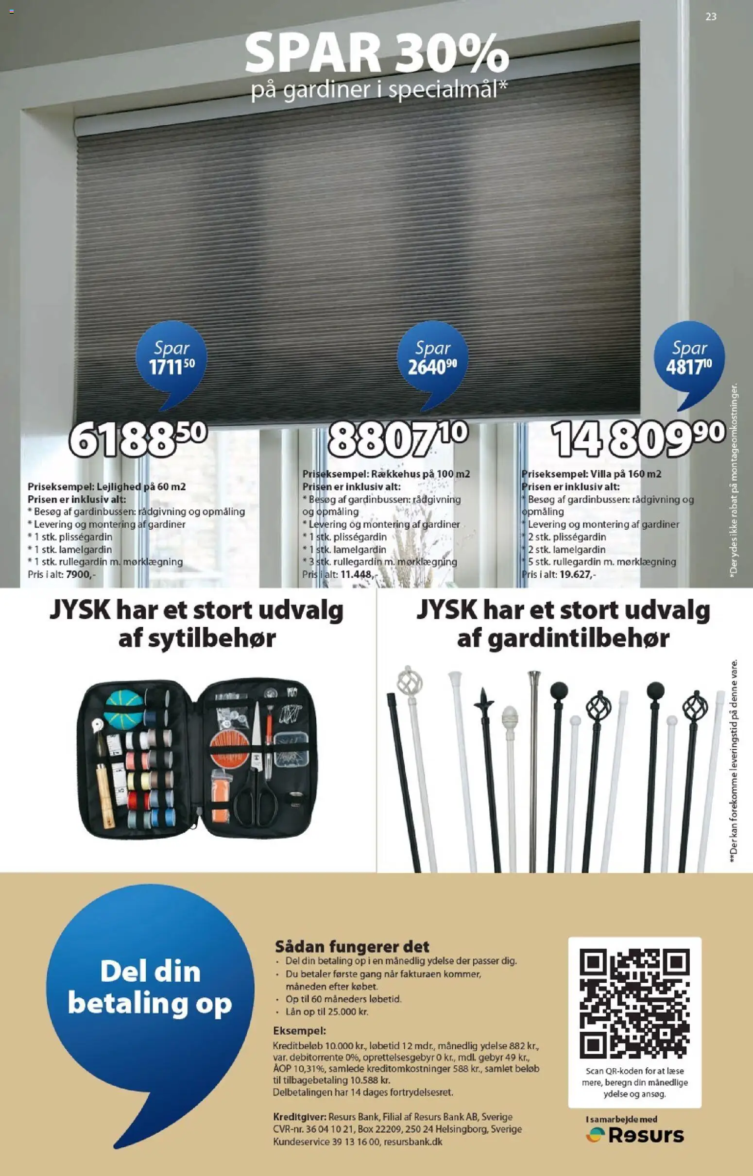 JYSK tilbudsavis – gyldig fra 16.01.2026 | Side: 23 | Produkter: Gardiner, Plisségardin