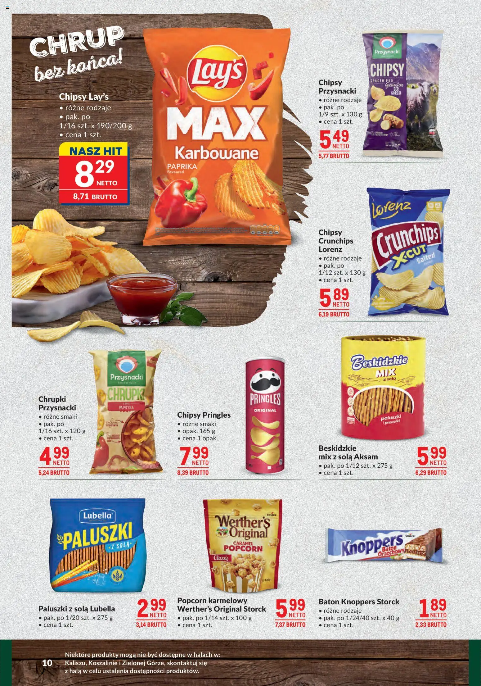 Makro gazetka - Grill-Ogród od 21.04.2026 | Strona: 10 | Produkty: Knoppers, Chipsy pringles, Papryka, Paluszki