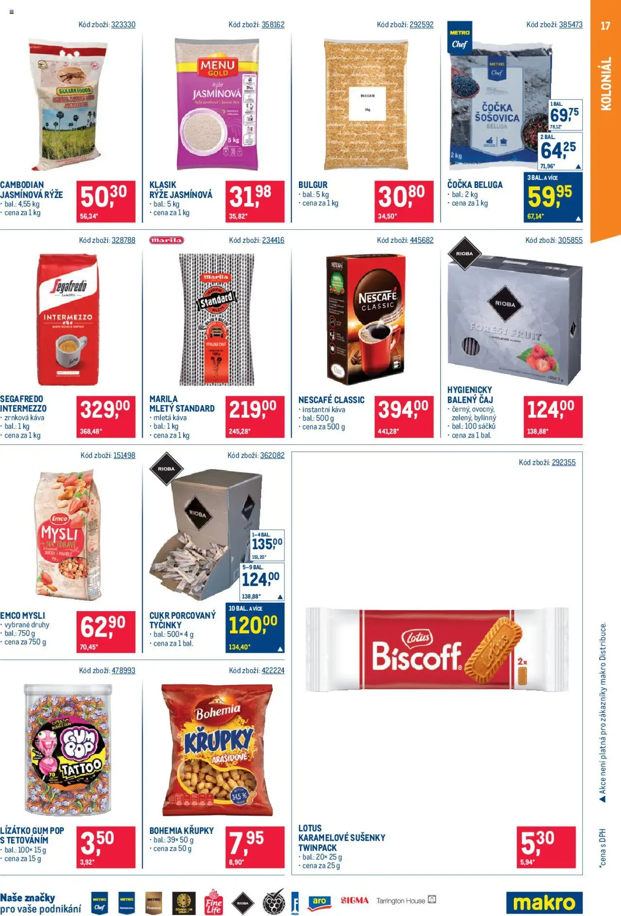 Makro leták - Gastronomie od 13.08.2025 | Strana: 17 | Produkty: Emco Mysli, Tyčinky, Nescafé, Zrnková káva