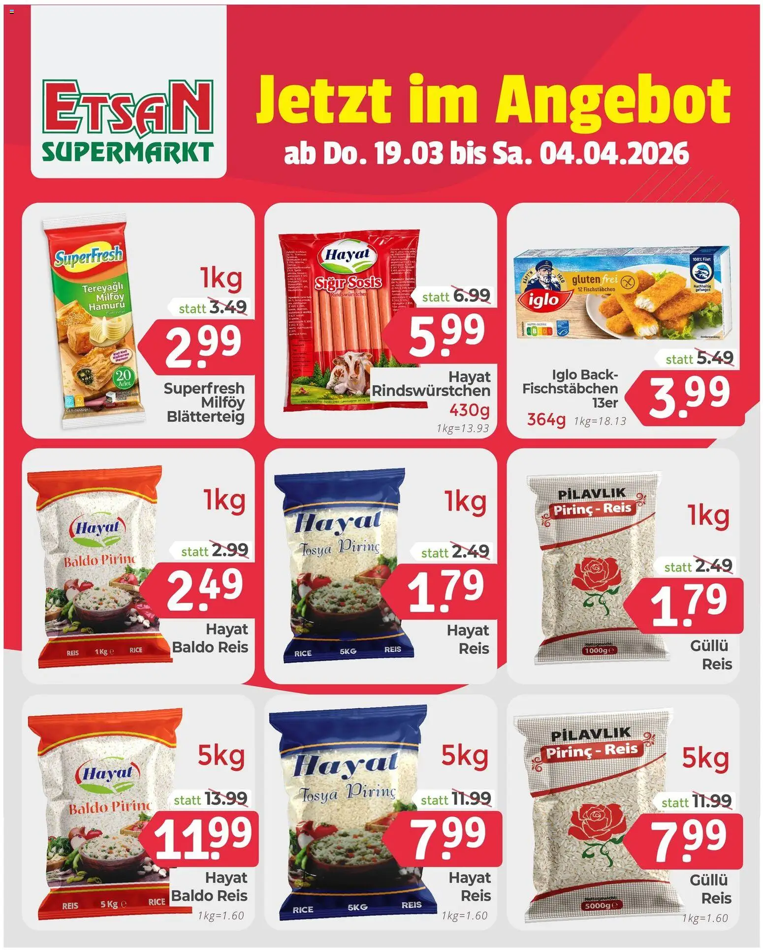 ETSAN Flugblatt gültig ab 19.03.2026 | Seite: 2 | Produkte: Reis