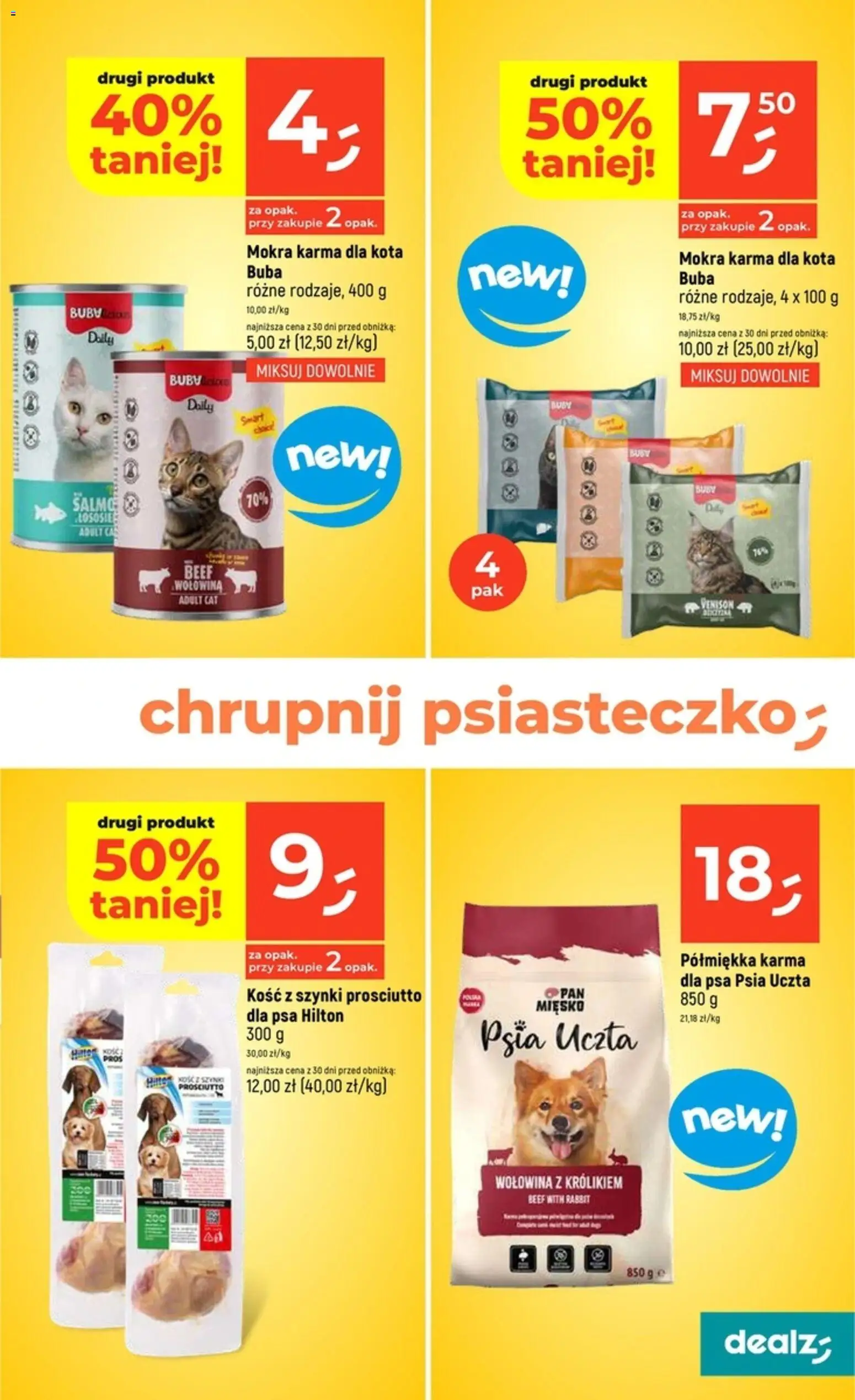 Dealz Gazetka od 08.01.2026 | Strona: 41 | Produkty: Kosz, Karma dla kota, Prosciutto, Wołowina