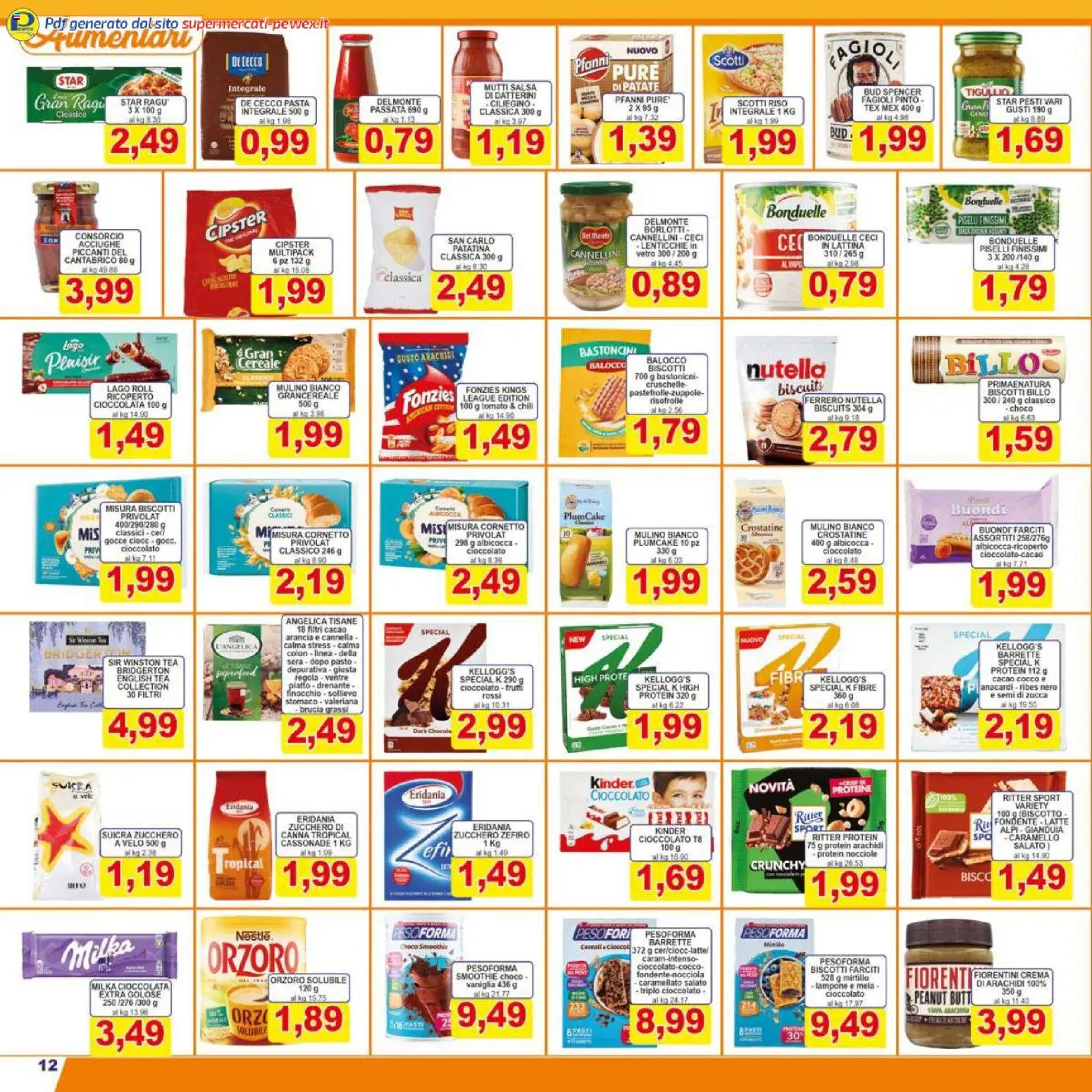 Volantino Pewex del 13.02.2026 | Pagina: 12 | Prodotti: Pasta, Arachidi, Cacao, Semi di zucca