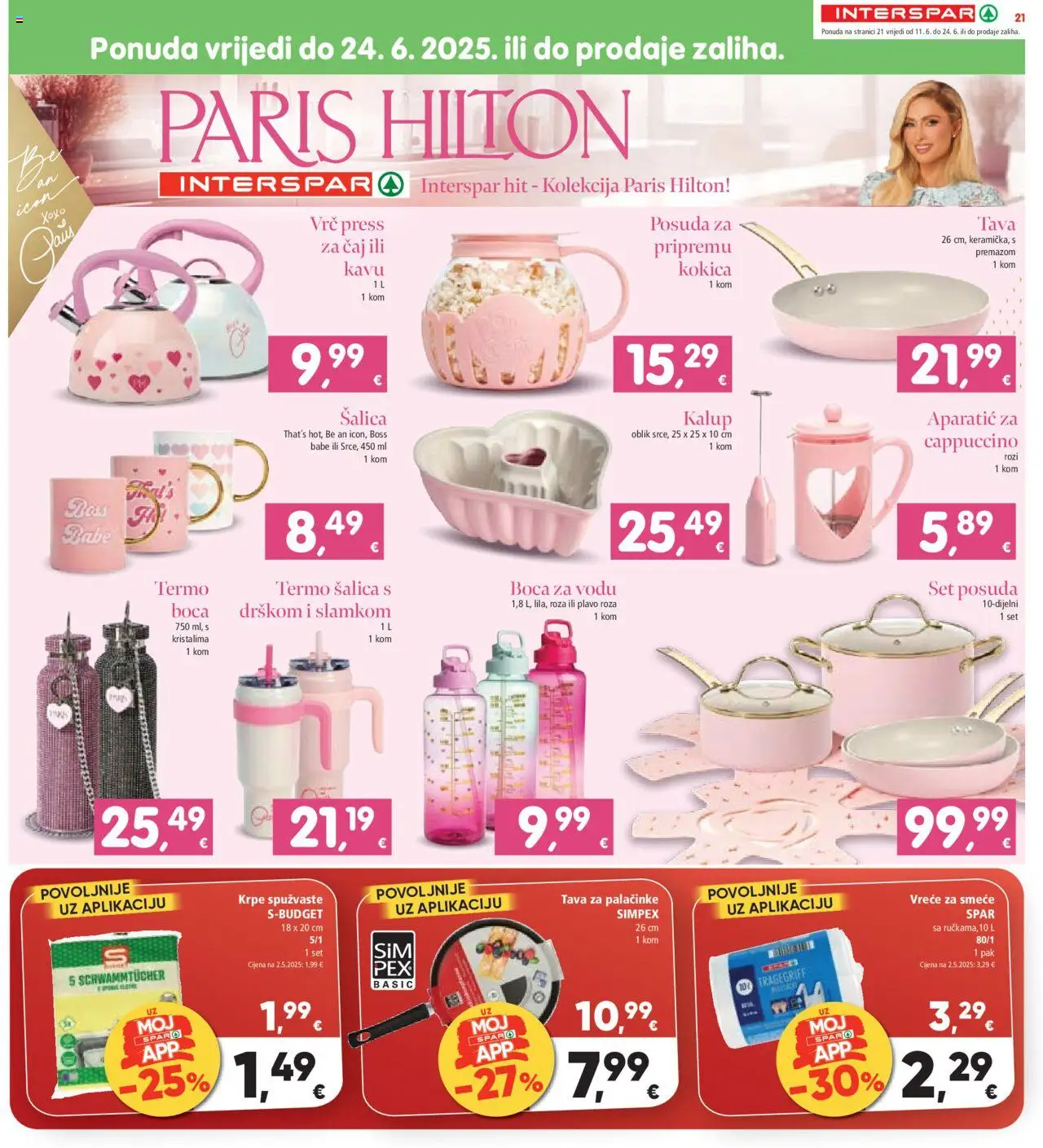 Interspar katalog | vrijedi od 11.06.2025 | Stranica: 21 | Proizvodi: Čaj, Vreće za smeće, Pan, Šalica