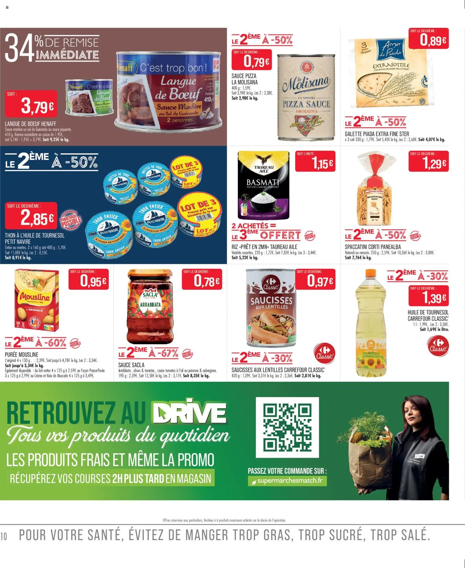 {H1} | Page: 10 | Produits: Sauce pizza, Olives, Sel, Tomates