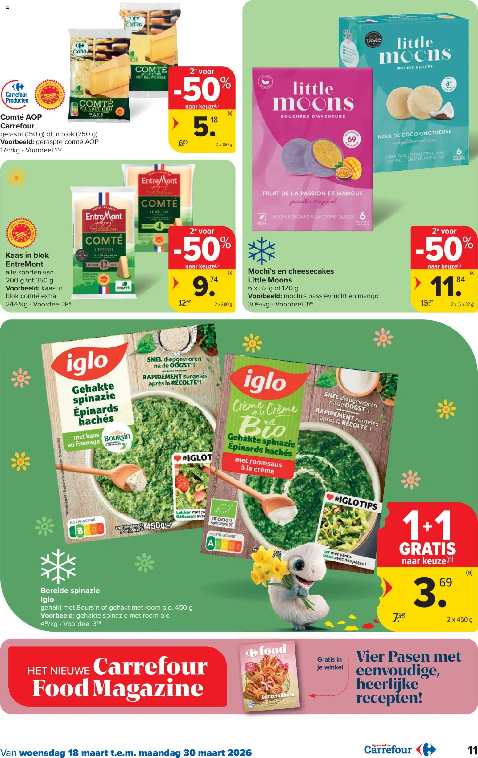 {H1} | Pagina: 11 | Producten: Pasta, Fruit, Crème, Spinazie