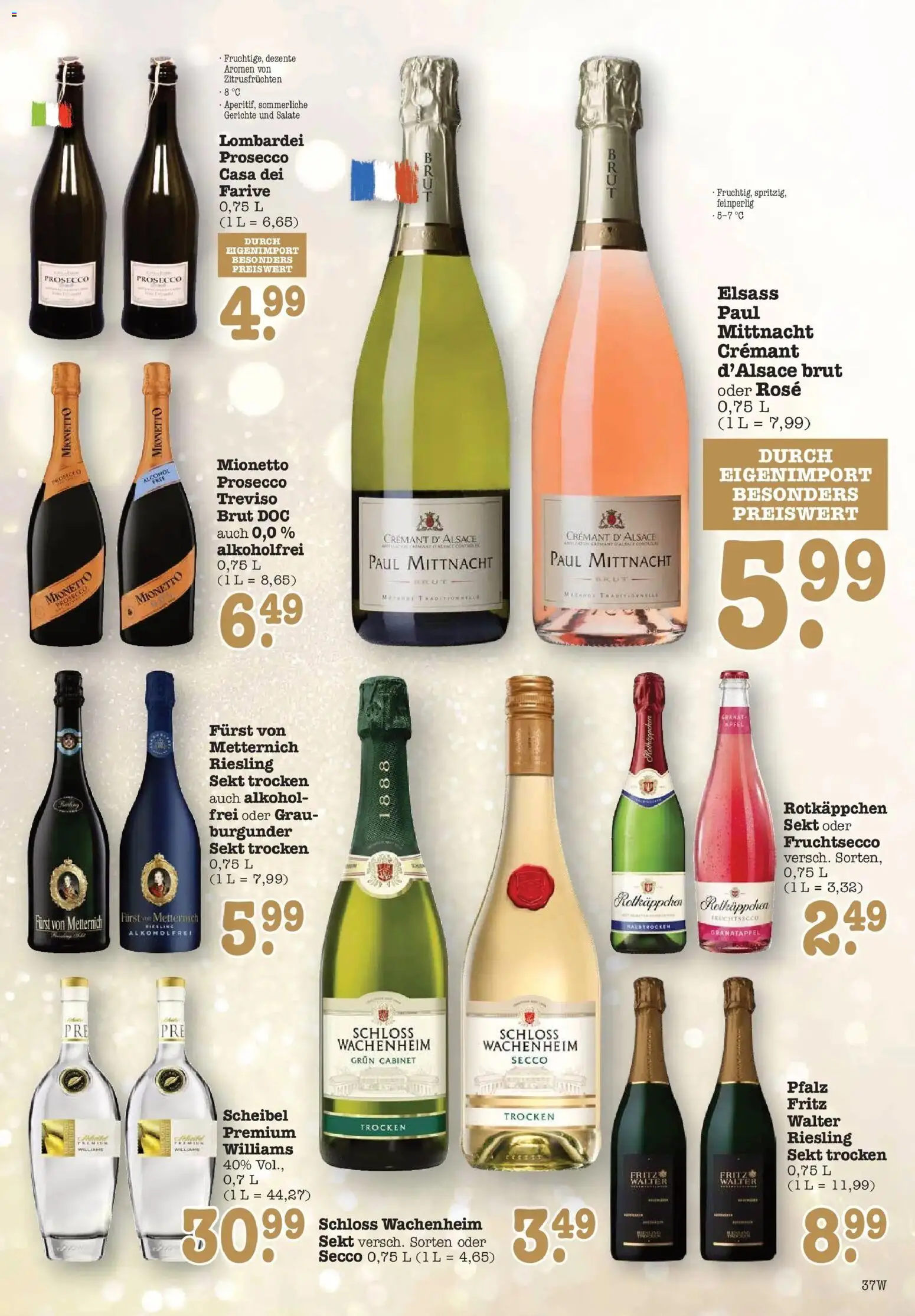 Edeka prospekt Wörth Am Rhein	 – gültig ab 14.12.2025 | Seite: 37 | Produkte: Furst von metternich, Sekt, Fruchtsecco, Prosecco