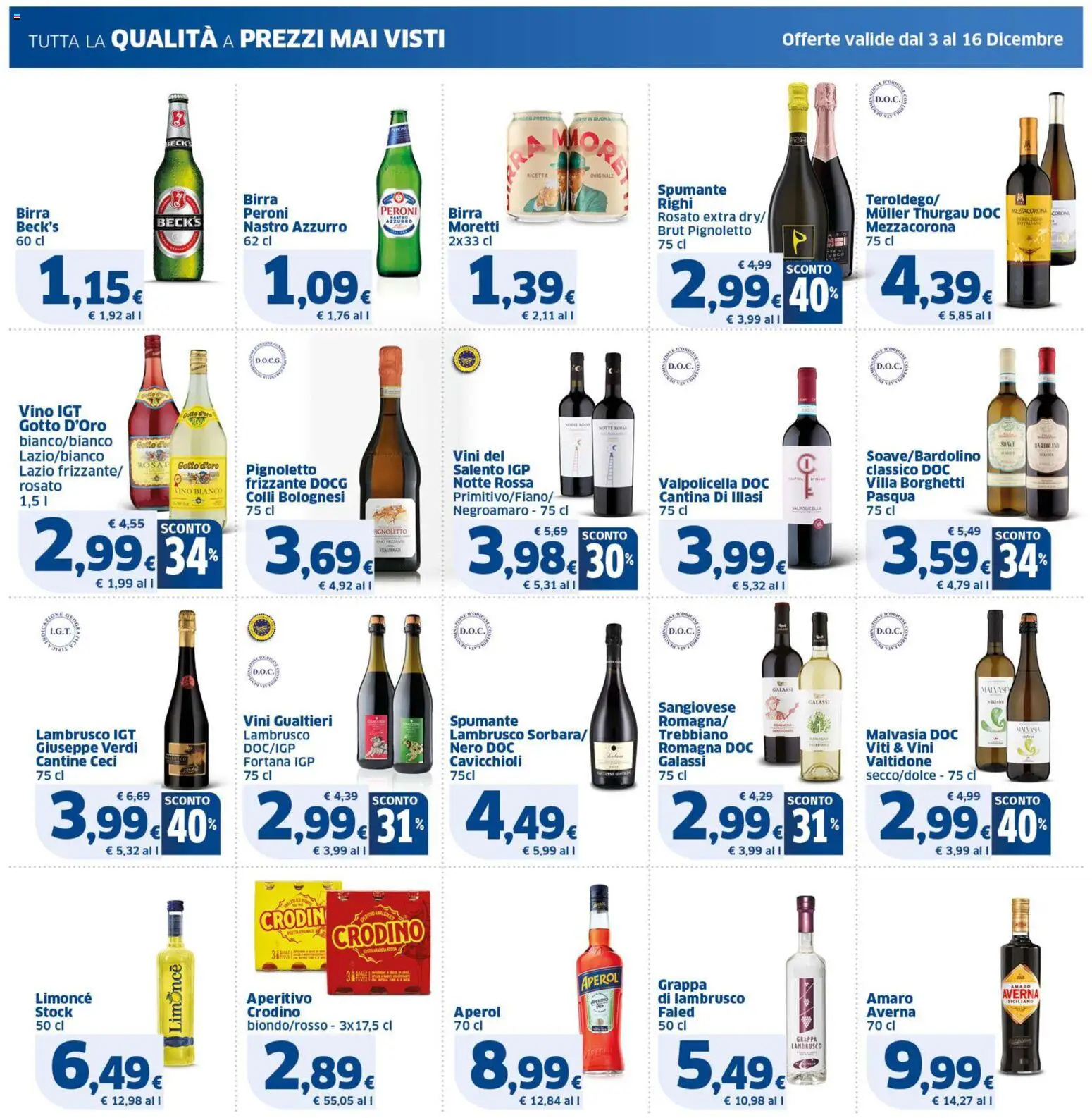 Volantino SIGMA del 03.12.2025 | Pagina: 22 | Prodotti: Vino, Spumante, Grappa, Aperitivo