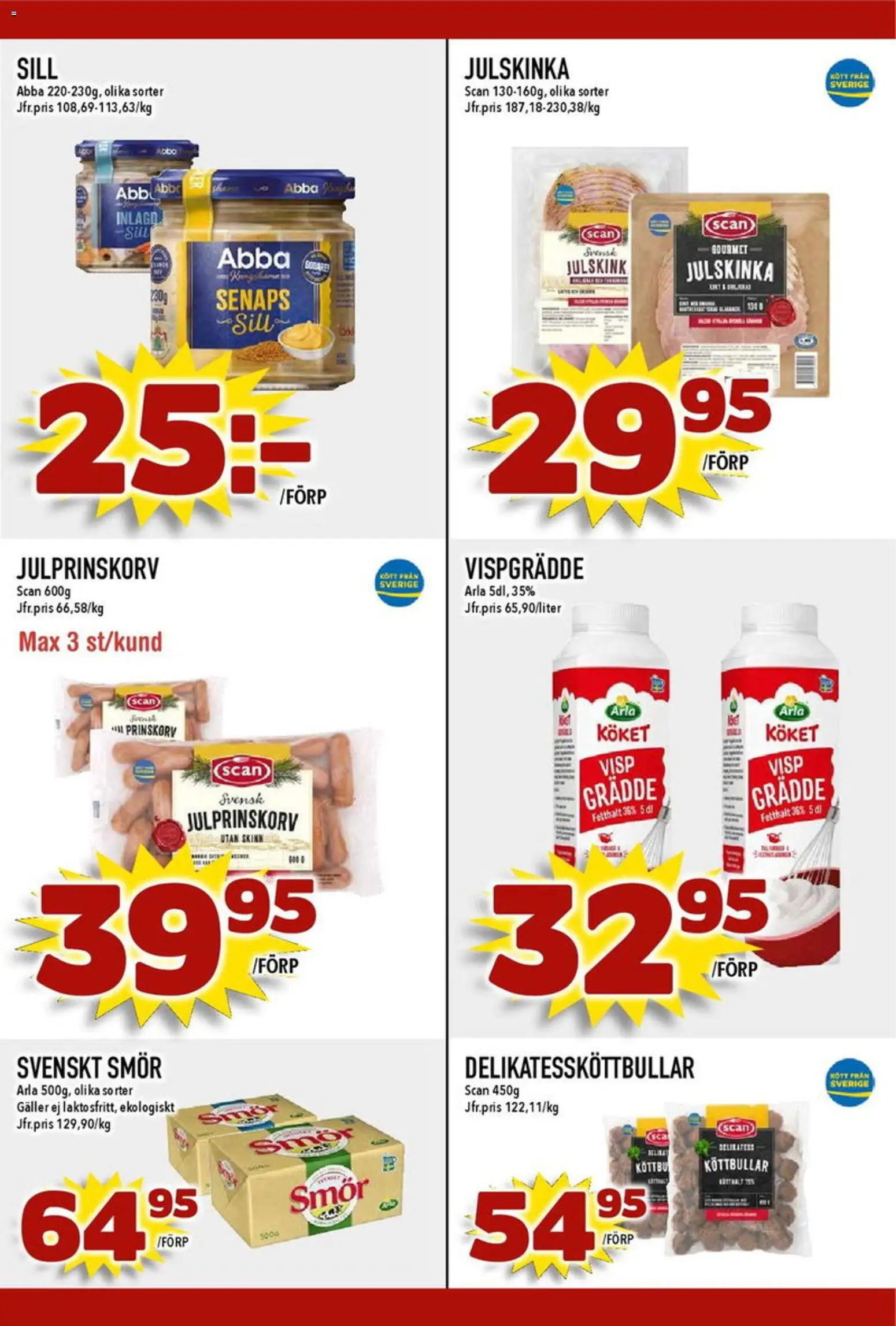Nya Pulsen reklamblad aktuell från 15.12.2025 | Sida: 30 | Produkter: Prinskorv, Galler, Grädde, Vispgrädde