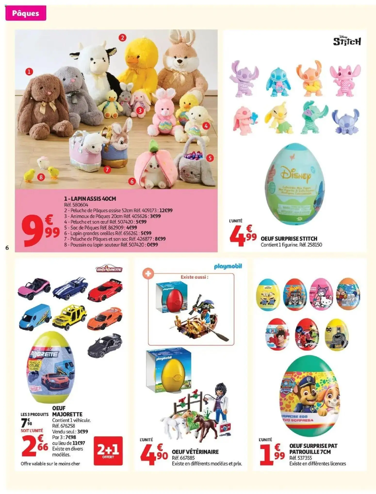 {H1} | Page: 6 | Produits: Sac, Playmobil, Peluche, Lapin