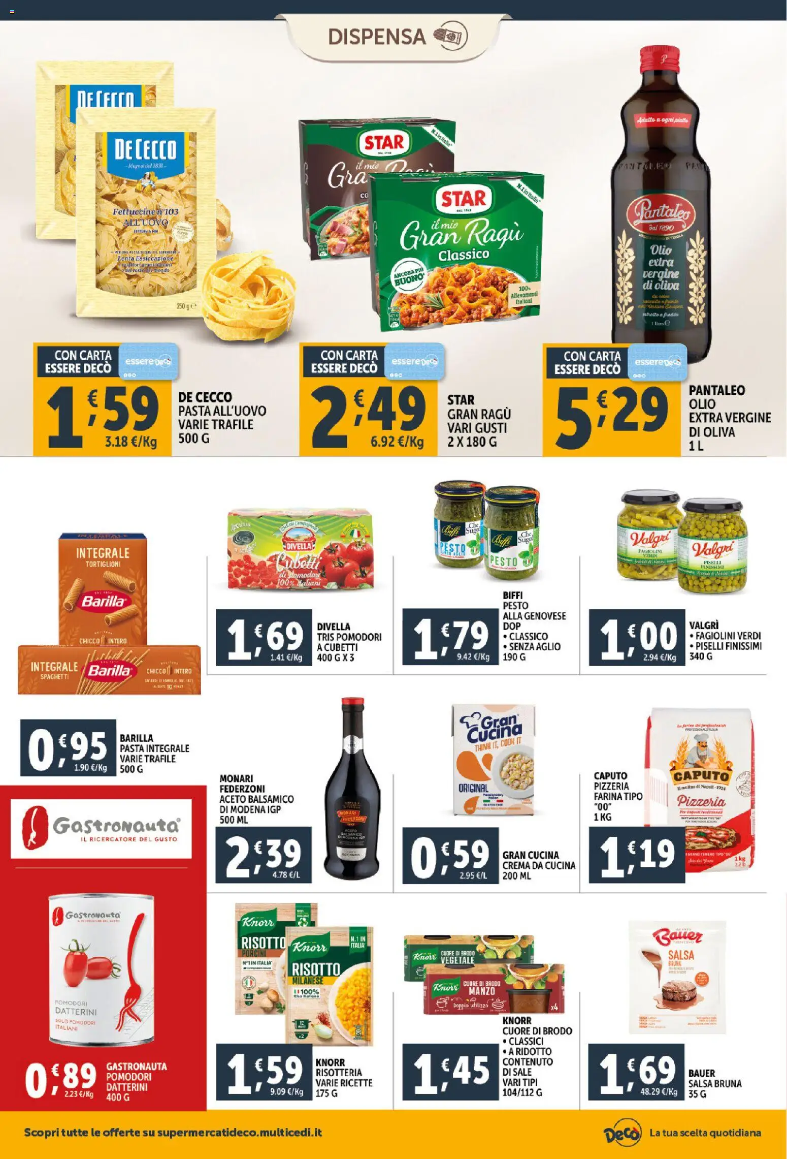 Volantino Decò del 06.03.2026 | Pagina: 14 | Prodotti: Sale, Aceto, Fagiolini, Sugo