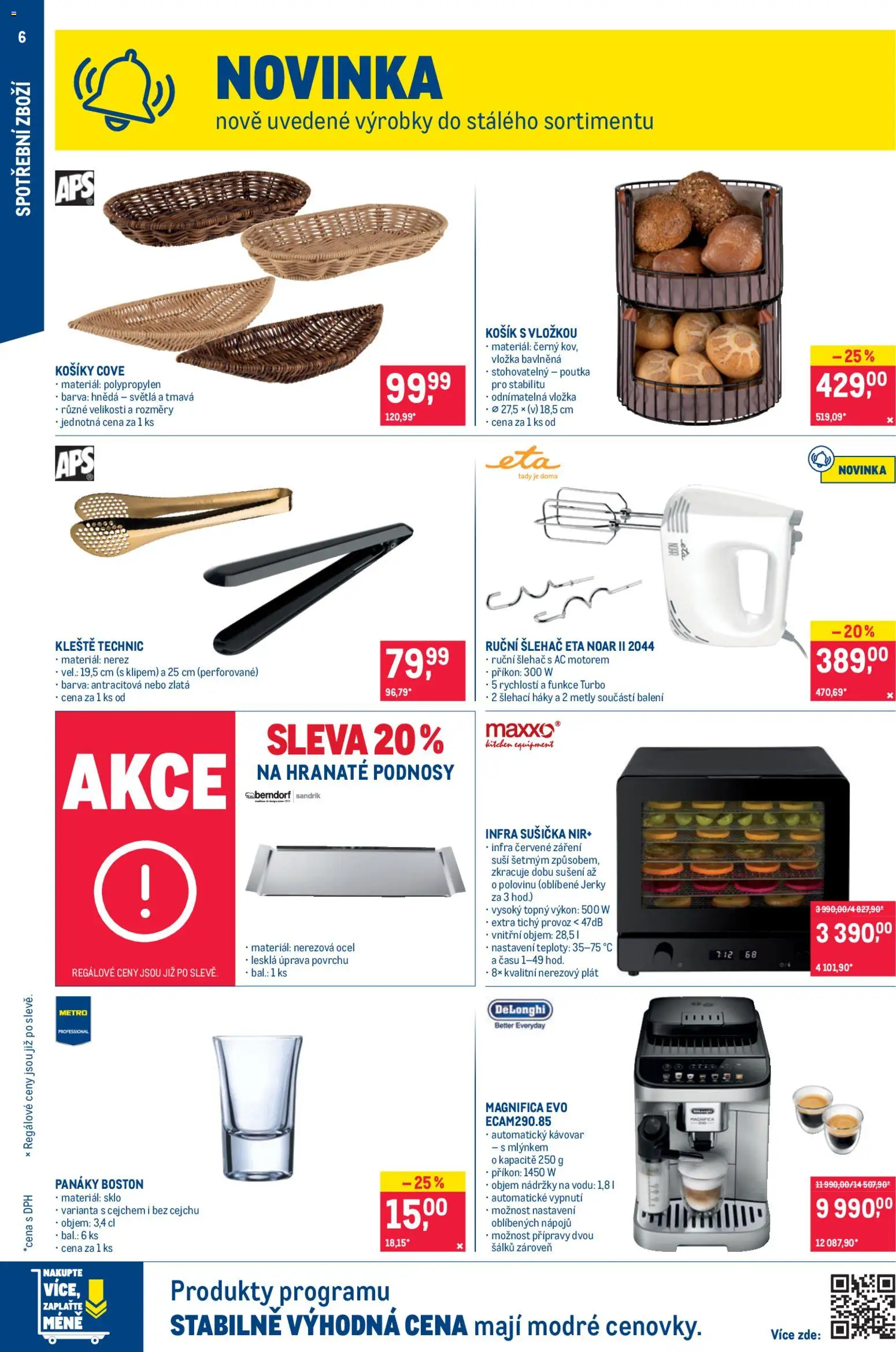 Makro leták - Spotřební zboží od 14.01.2026 | Strana: 6 | Produkty: Košík, Sušička, Ruční šlehač, Jerky