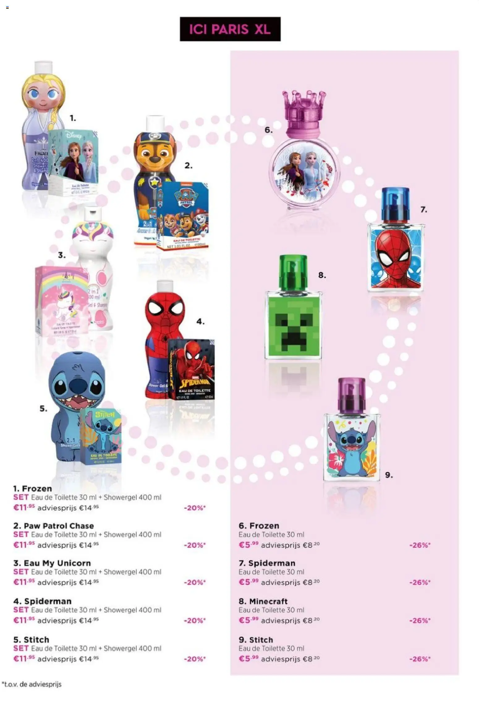 {H1} | Pagina: 5 | Producten: Eau de toilette, Gel