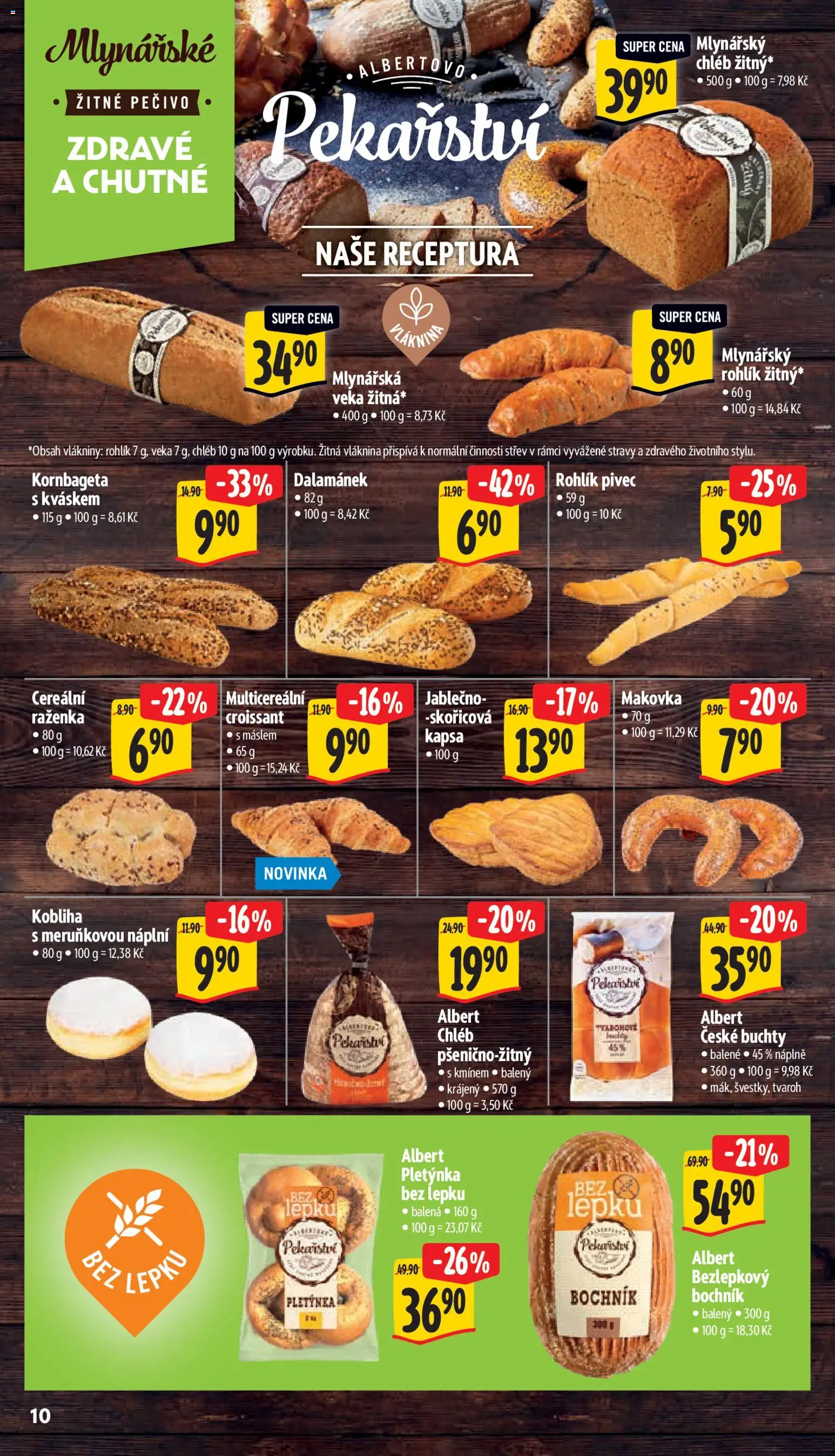 Albert leták - Supermarket od 29.04.2026 | Strana: 18 | Produkty: Veka, Kornbageta, Croissant, Dalamánek