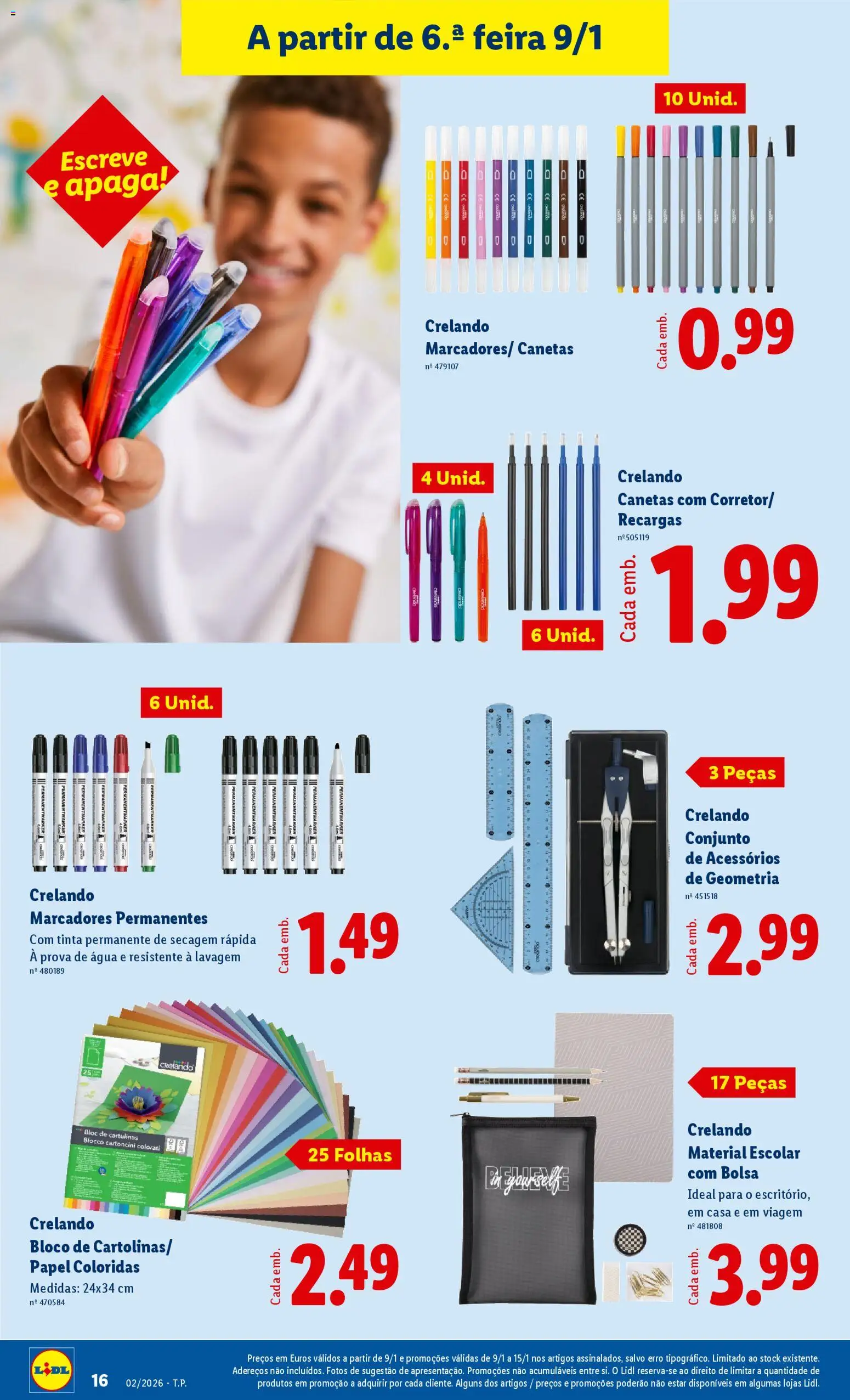 Lidl Novidades │ válido de 05.01.2026 | Página: 16 | Produtos: Agua, Bolsa, Tinta