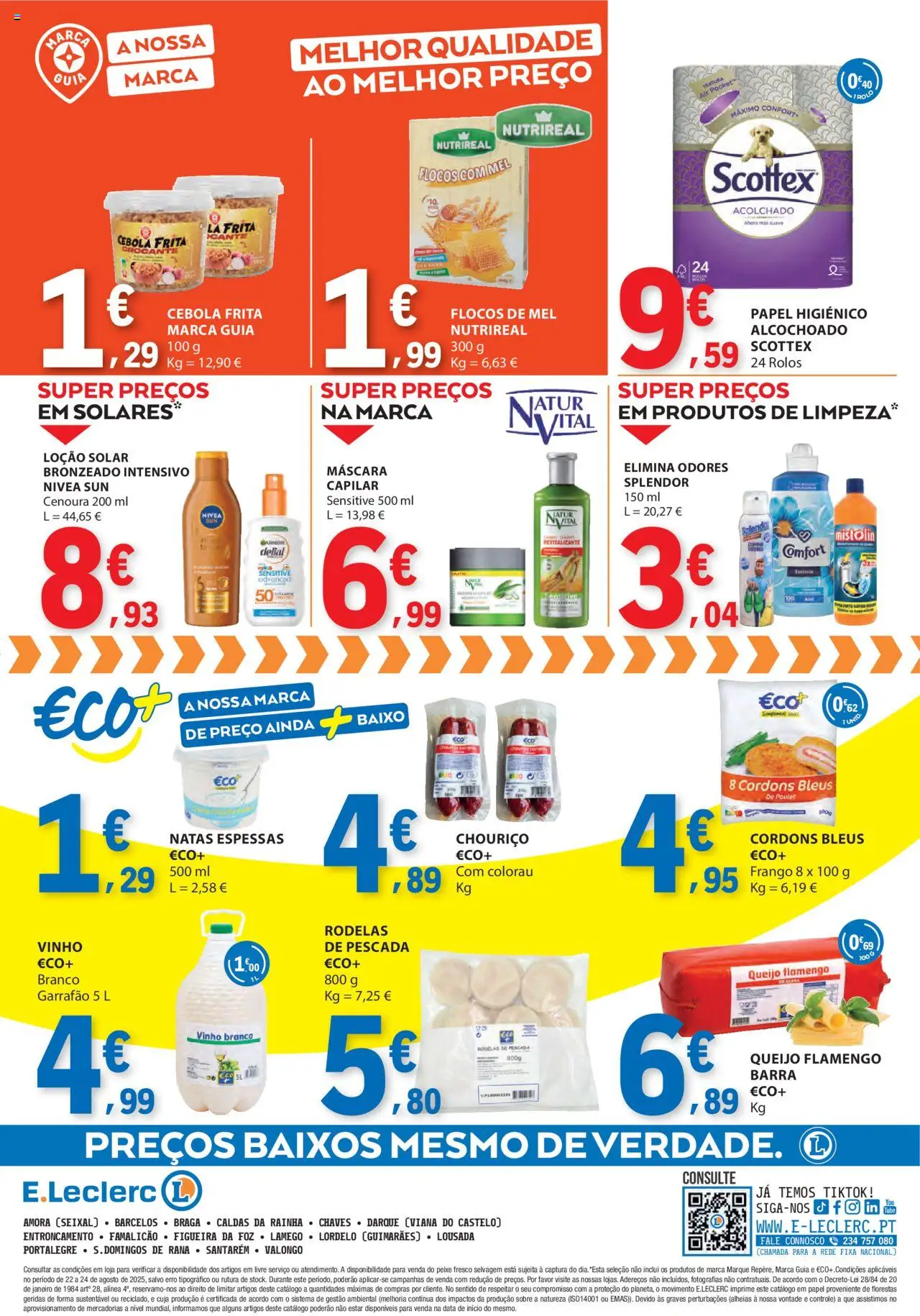 E.Leclerc Catálogo Fim de Semana │ válido de 22.08.2025 | Página: 3 | Produtos: Queijo, Mel, Colorau, Flocos