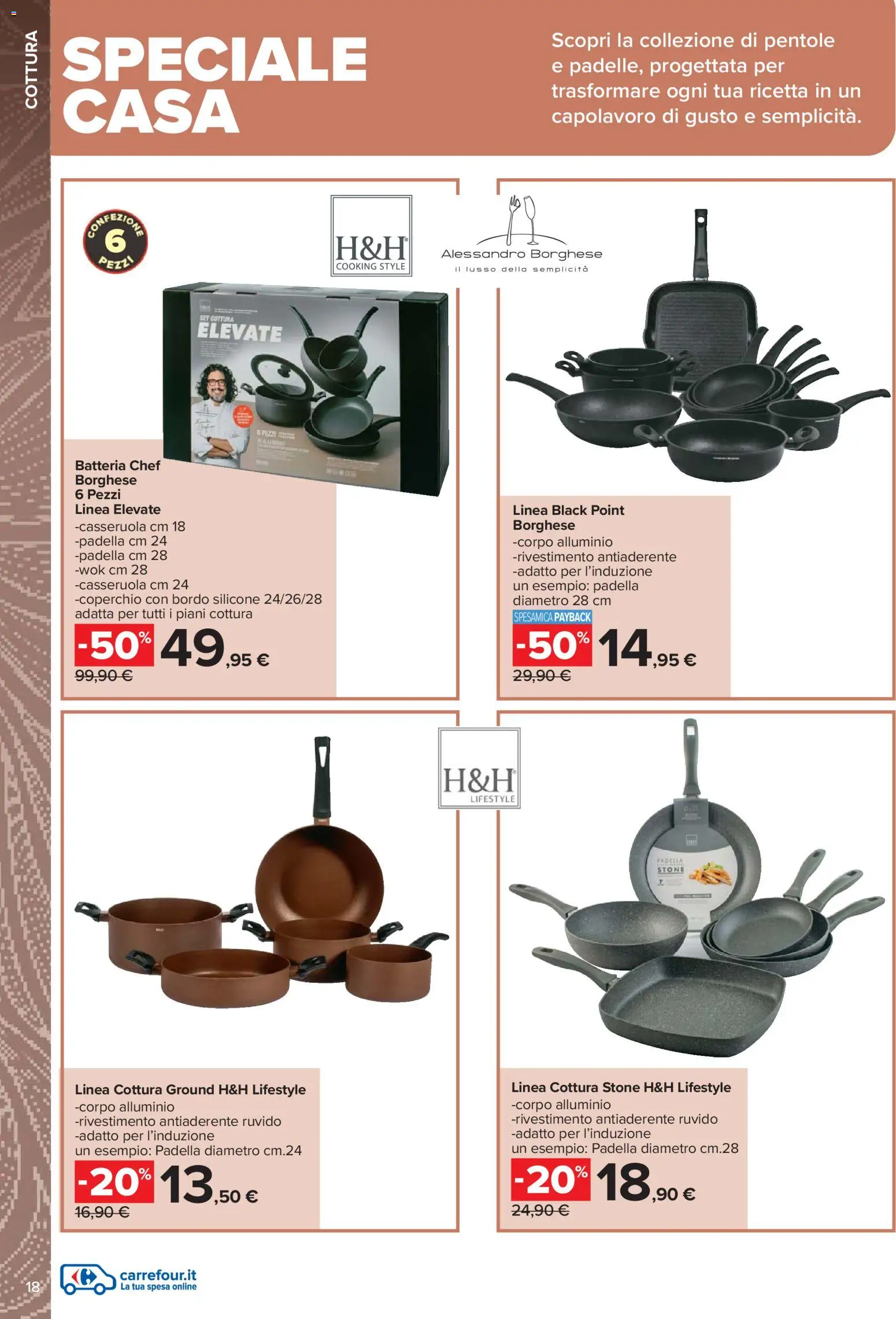Volantino Carrefour del 27.12.2025 | Pagina: 18 | Prodotti: Silicone, Padella, Casseruola, Alluminio