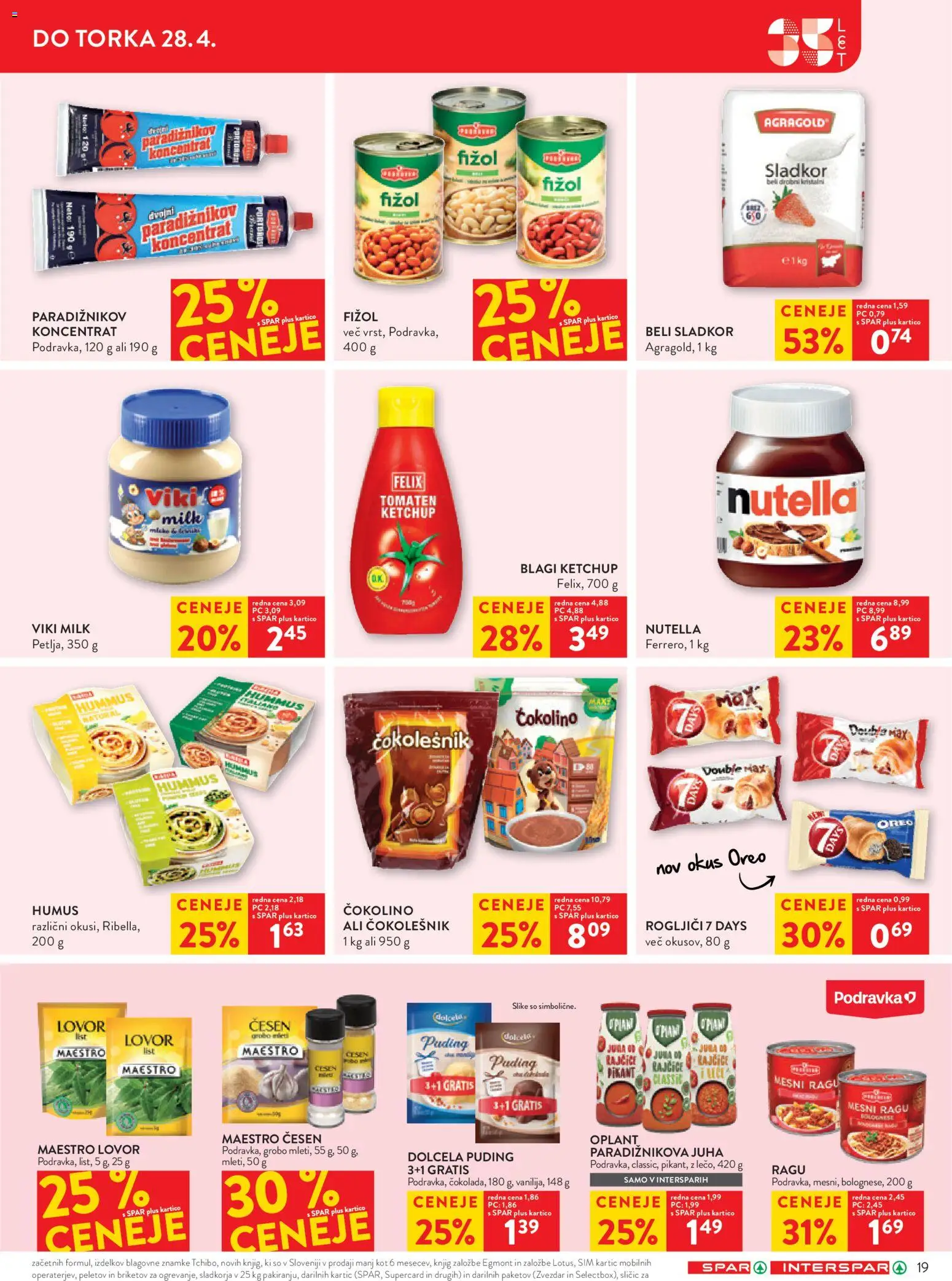 Novi Spar katalog ponudbe – veljaven od 22.04.2026 | Stran: 23 | Izdelki: Juha, Čokolešnik, Sladkor, Cesen