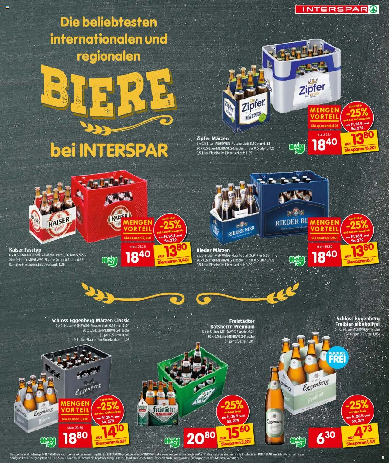 Interspar Flugblatt - Oberösterreich gültig ab 25.09.2025 | Seite: 7 | Produkte: Bier