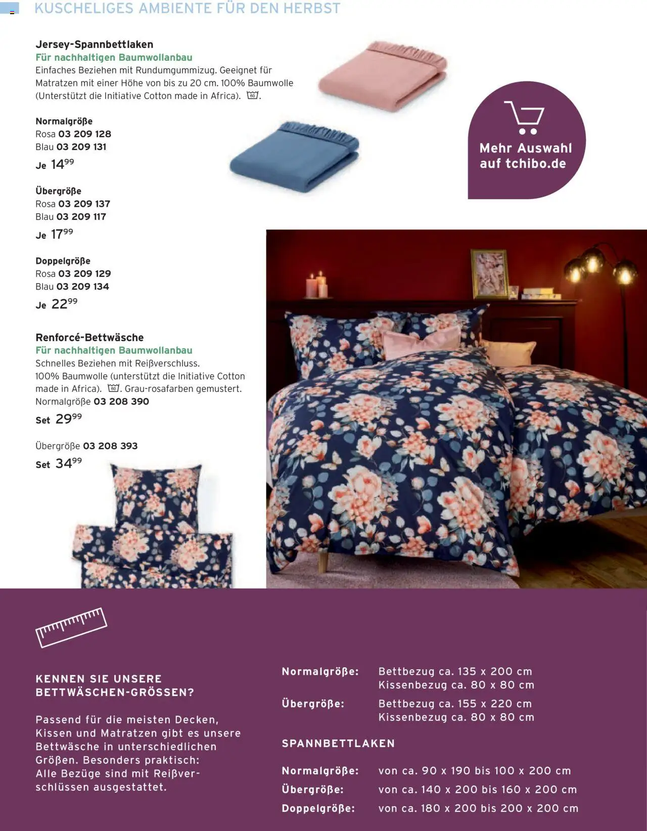 Katalog Tchibo Herbst – gültig ab 15.09.2025 | Seite: 140 | Produkte: Kissen, Bettwäsche