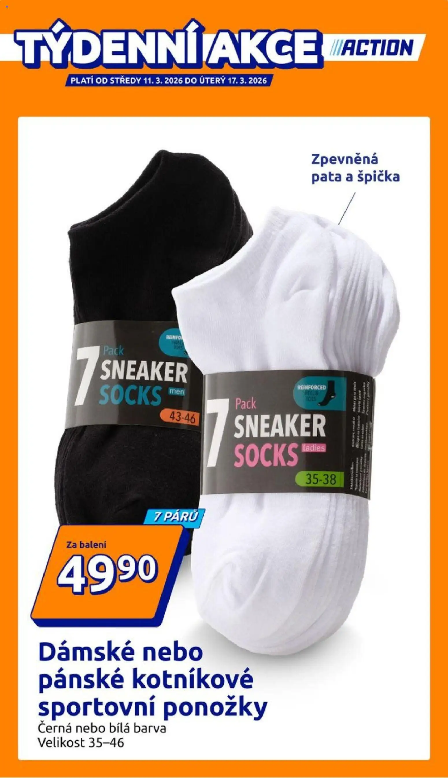 Action leták od 11.03.2026 | Strana: 1 | Produkty: Ponožky