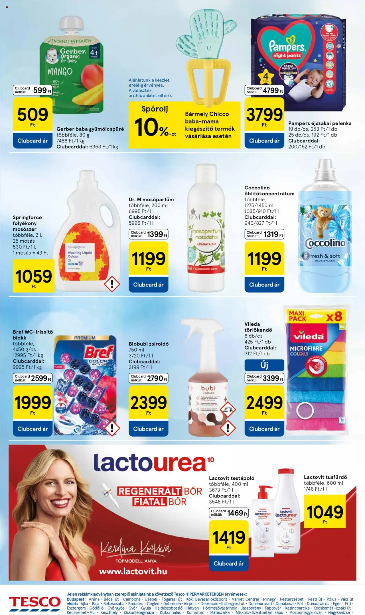 Tesco akciós ujság - amely érvényes a következő dátumtól: 11.09.2025 | Oldal: 26 | Termékek: Pampers, Gránátalma, Bor, Testápoló