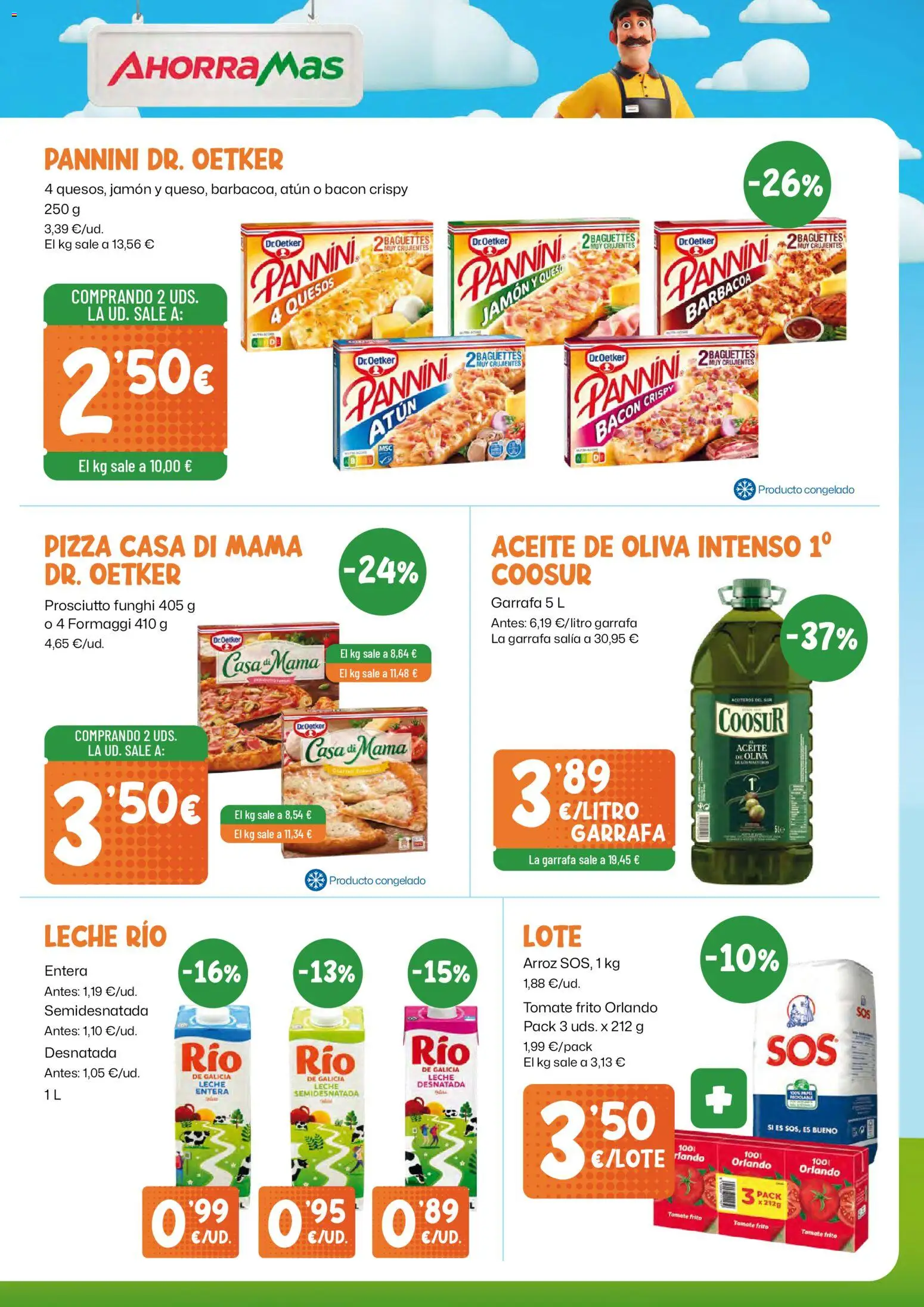 AhorraMas folleto │ válido desde el 26.02.2026 | Página: 5 | Productos: Leche entera, Queso, Pizza, Arroz