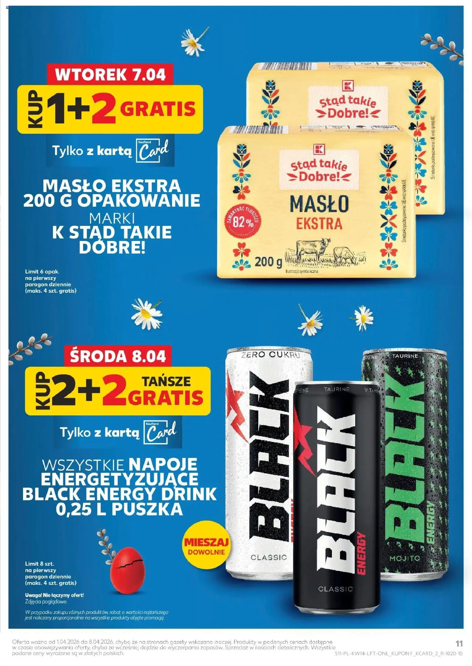 Kaufland gazetka od 01.04.2026 | Strona: 11 | Produkty: Karta, Napoje, Masło