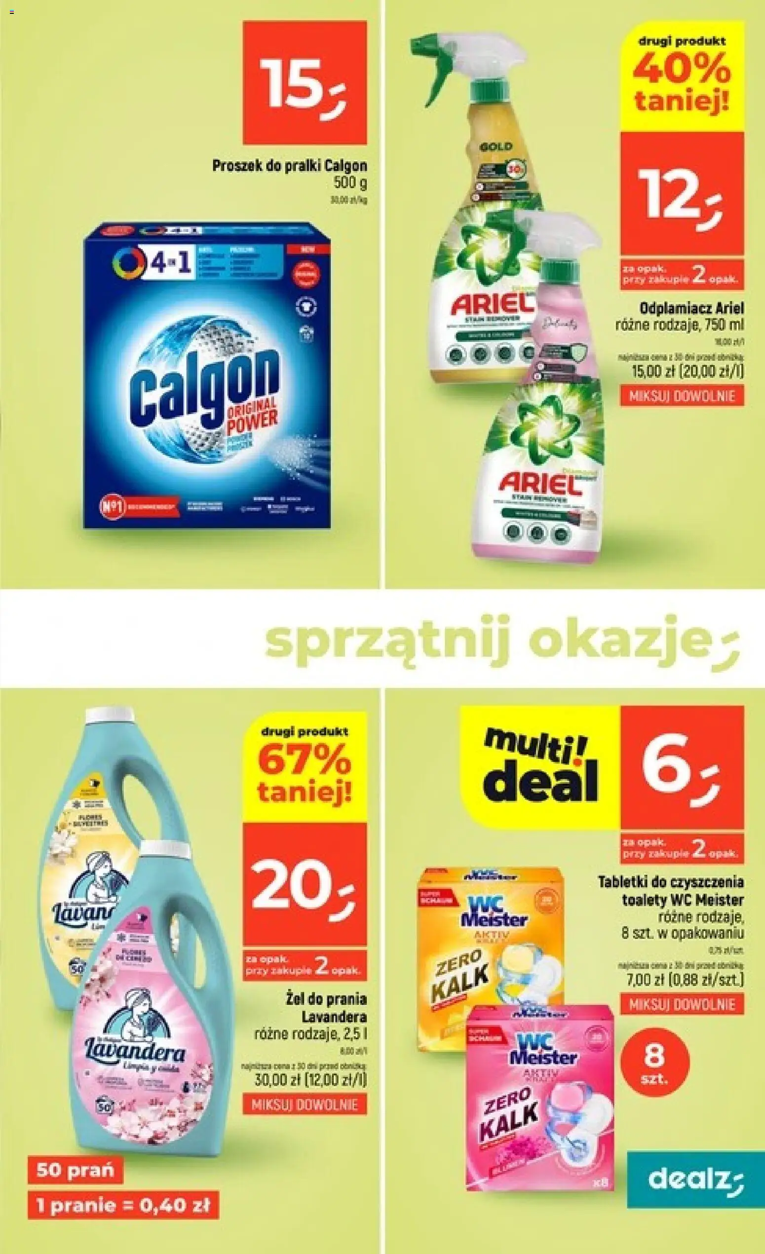 Dealz gazetka od 09.04.2026 | Strona: 37 | Produkty: Calgon, Ariel, Odplamiacz