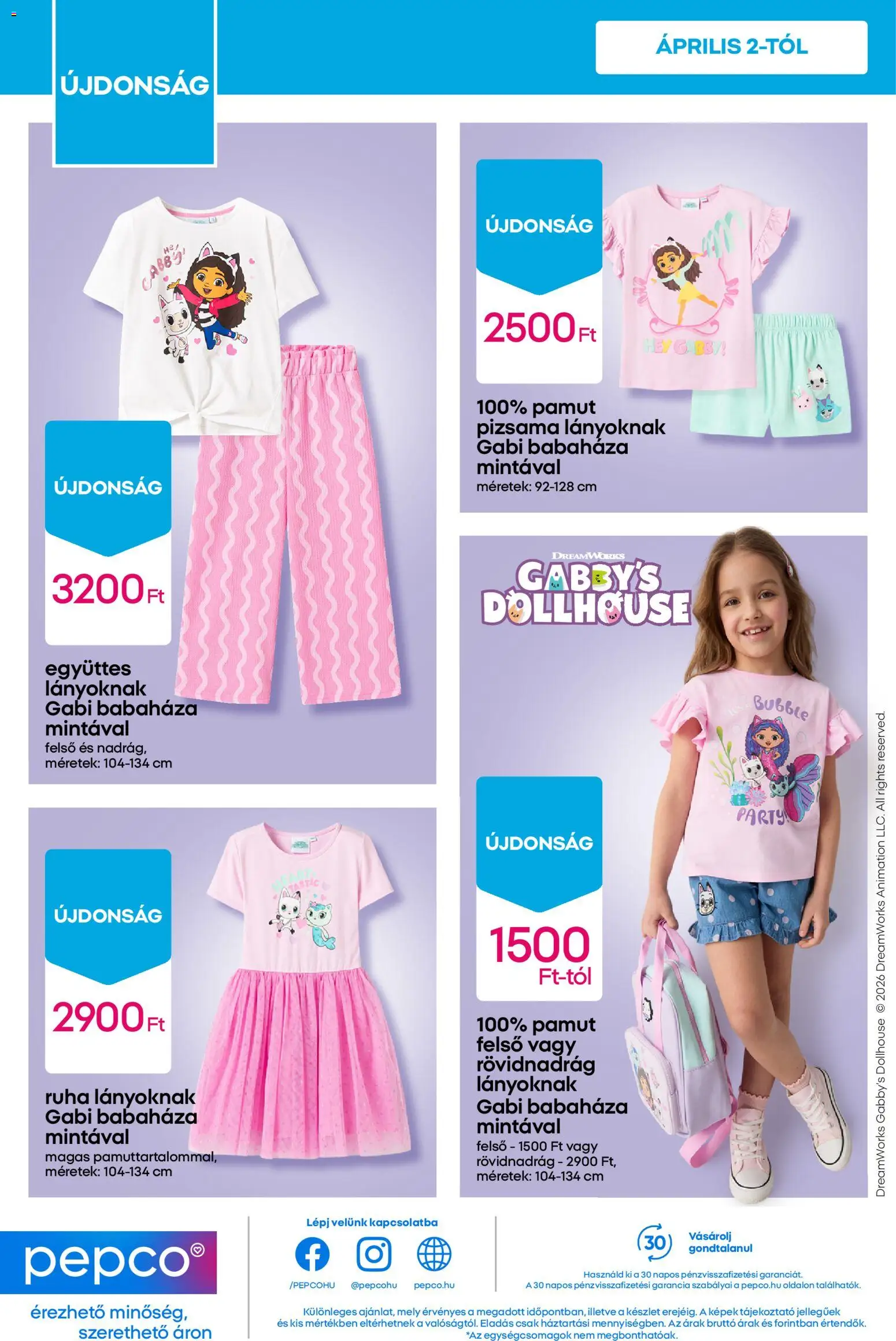 Pepco akciós ujság - amely érvényes a következő dátumtól: 02.04.2026 | Oldal: 10 | Termékek: Ruha, Rövidnadrág, Pizsama