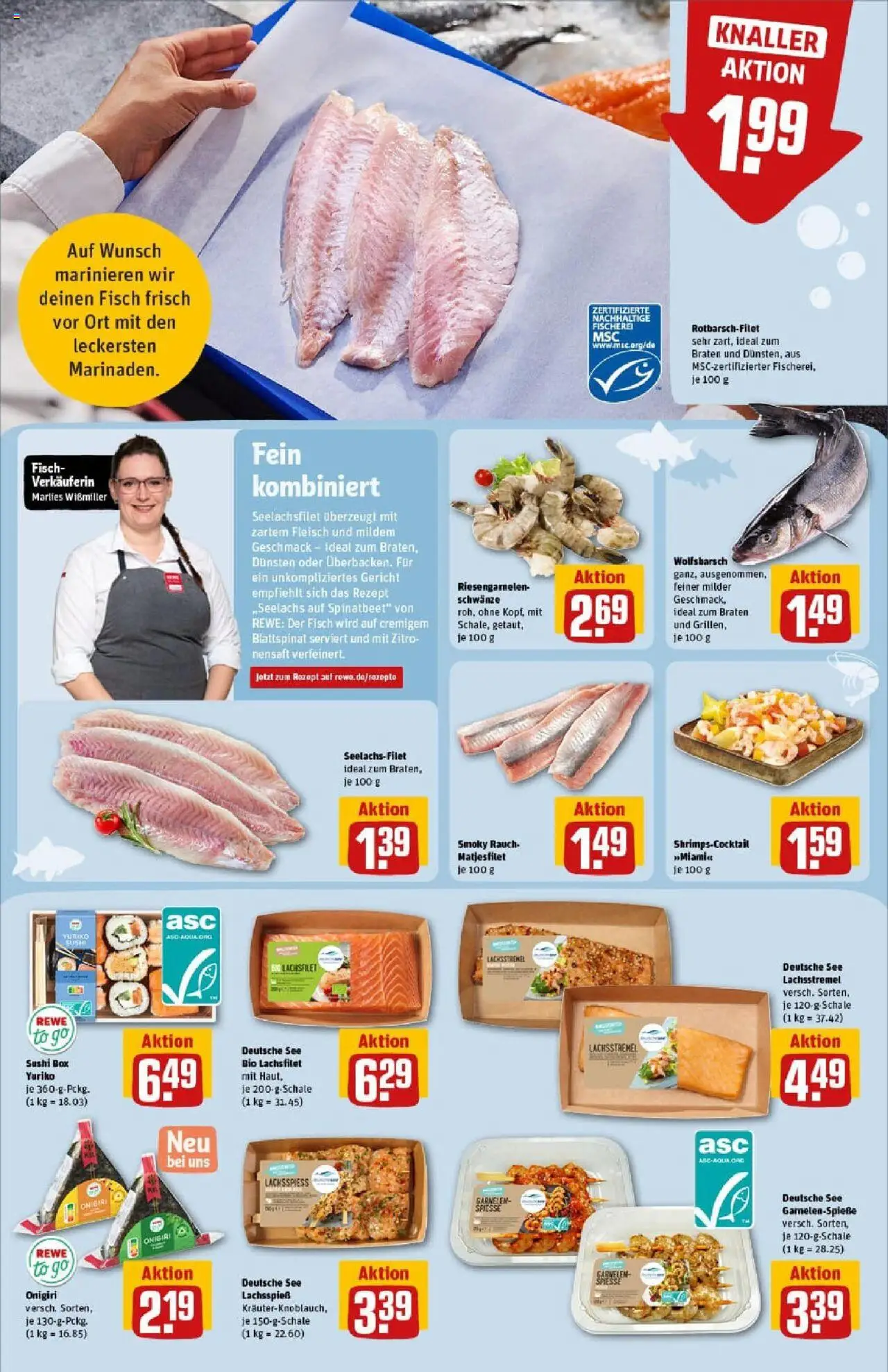 Rewe prospekt Zell Unter Aichelberg	 - gültig ab dem 20.07.2025 | Seite: 14 | Produkte: Box, Garnelen, Fisch, Fleisch