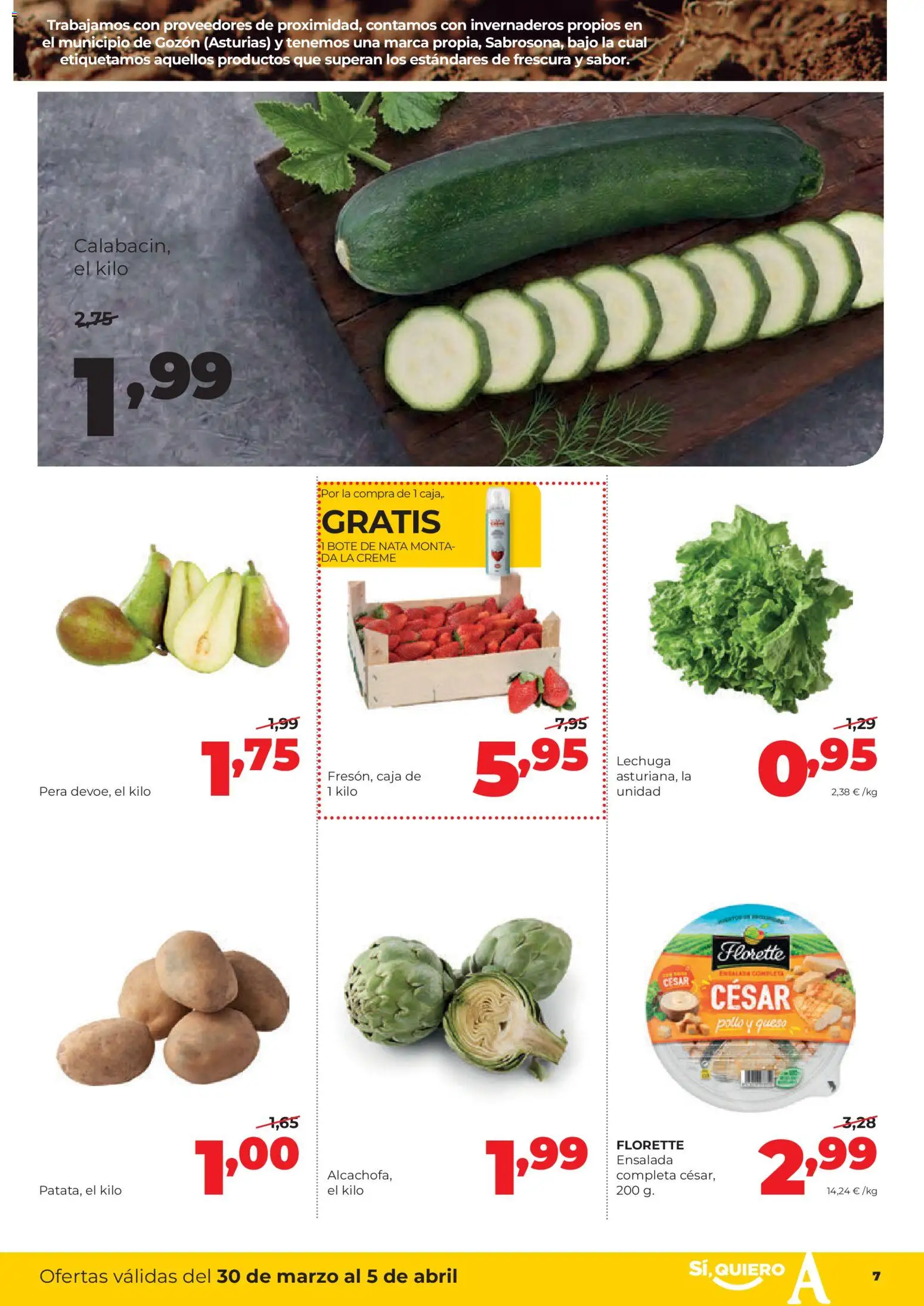 Alimerka folleto Asturias │ válido desde el 30.03.2026 | Página: 7 | Productos: Queso, Ensalada, Caja