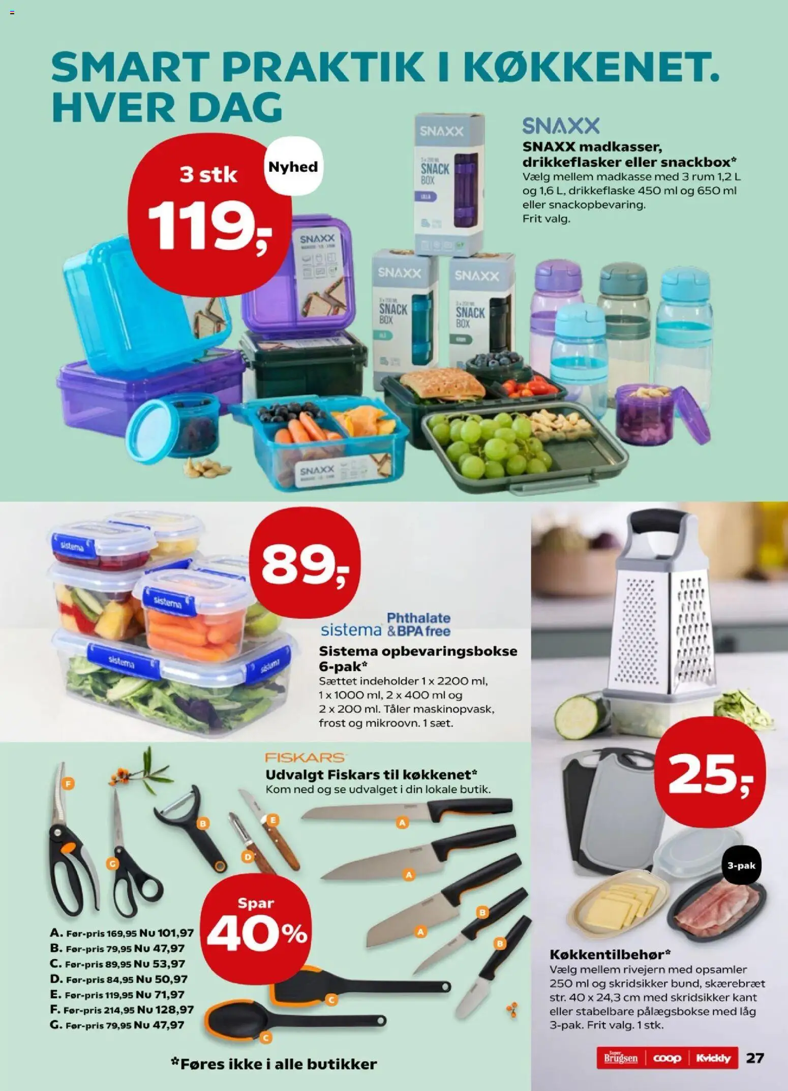 Kvickly tilbudsavis – gyldig fra 09.01.2026 | Side: 27 | Produkter: Skærebræt, Rivejern