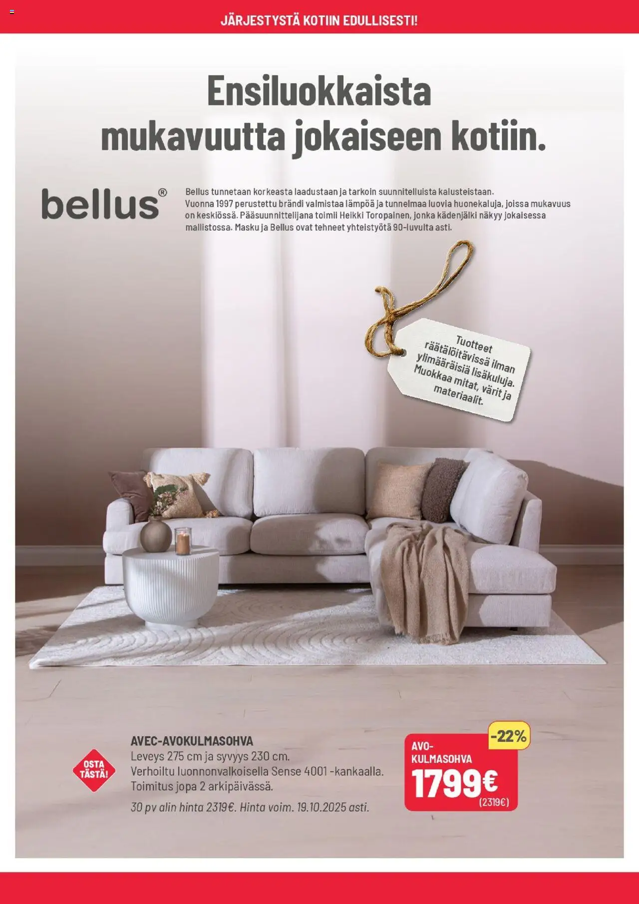 Masku tarjoukset – voimassa 07.10.2025 alkaen | Sivu: 12 | Tuotteet: Kulmasohva