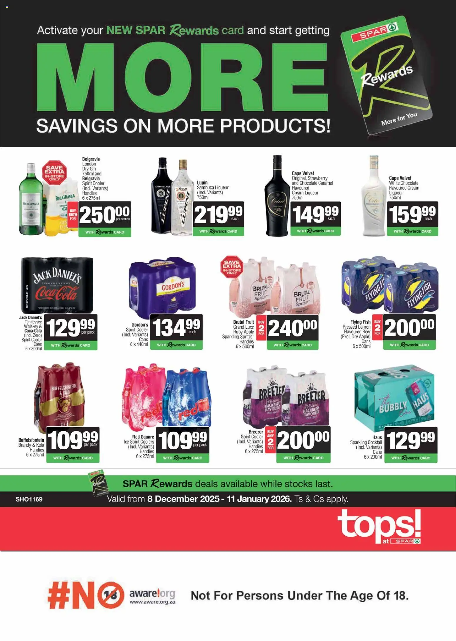 New Tops at Spar catalogue – valid from 08.12.2025 | Page: 2 | Products: Brandy, Cooler, Sprite, Fruit