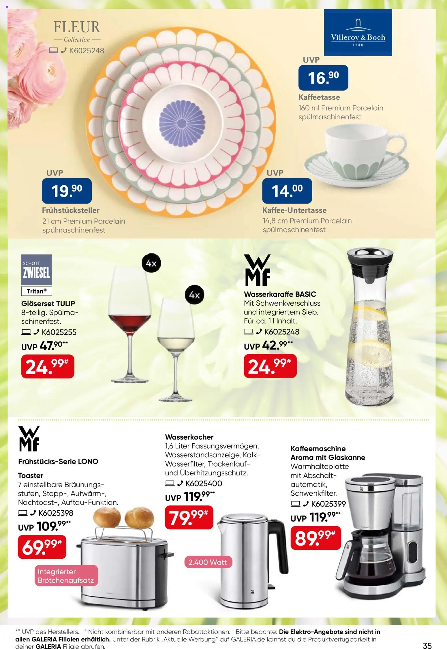 Galeria Karstadt Kaufhof Prospekt 	 – gültig ab 18.03.2026 | Seite: 35 | Produkte: Kaffeemaschine, Wasserkocher, Toaster