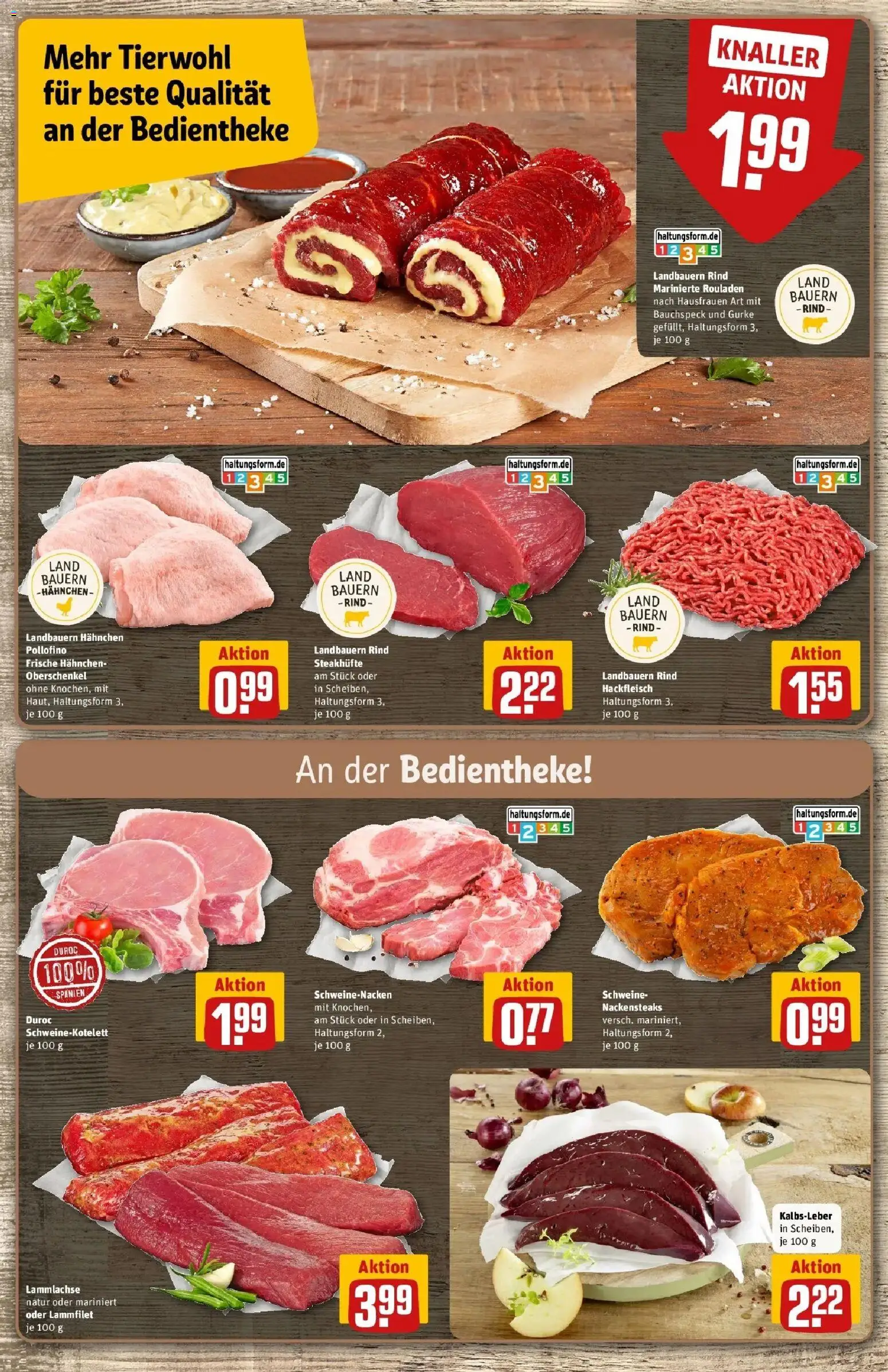 Rewe Prospekt Karlsruhe / Rintheim	 – gültig ab 30.03.2026 | Seite: 12 | Produkte: Nackensteaks, Hahnchen, Schweinenacken, Kalbsleber