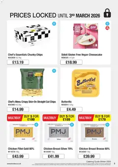 Preview of Booker Wholesale - Winter Catering News 2026 valid from 07.01.2026 | Page: 5 | Products: Chicken breast, Cheesecake, Chips, Cake