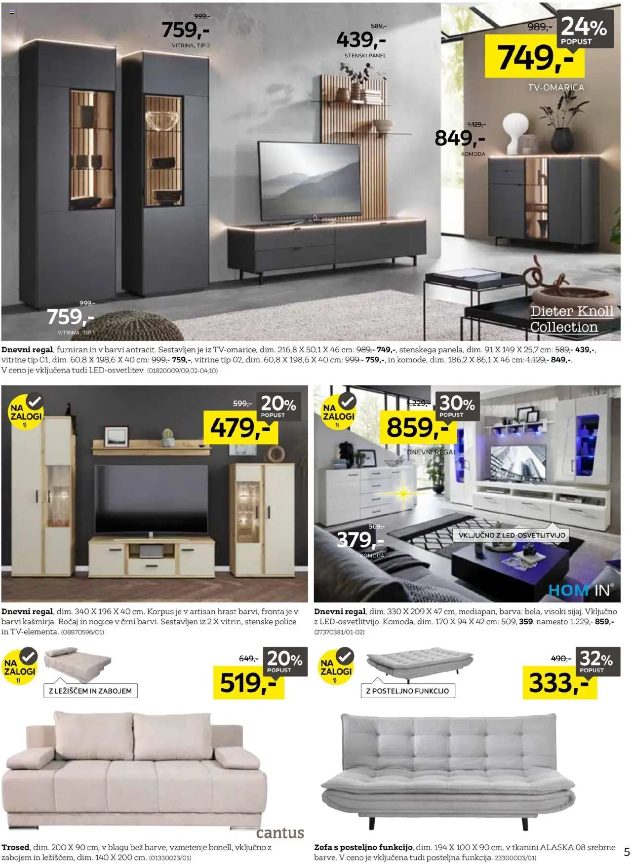 Novi XXXL Lesnina katalog ponudbe – veljaven od 30.09.2025 | Stran: 5 | Izdelki: Komoda, Barva